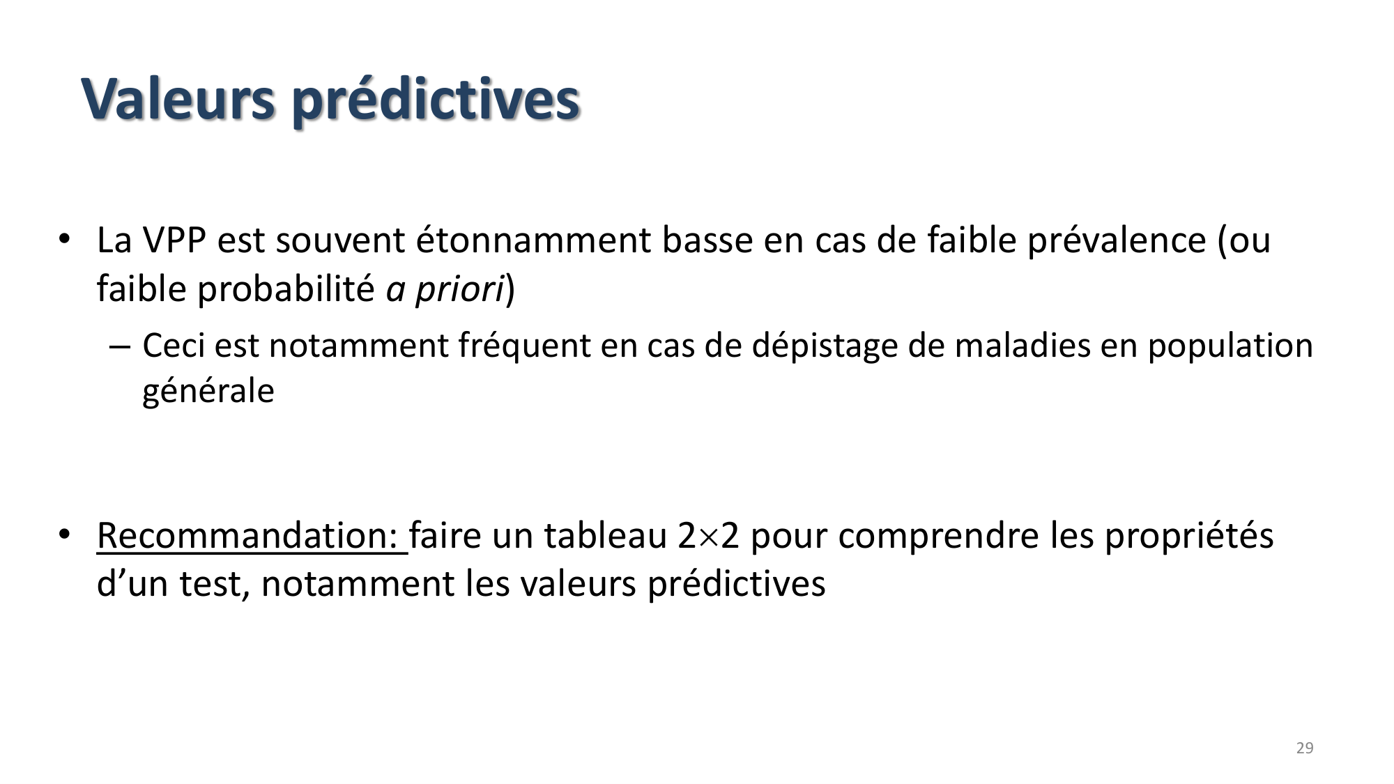 Statistiques pour médecins 9 test dx page 29