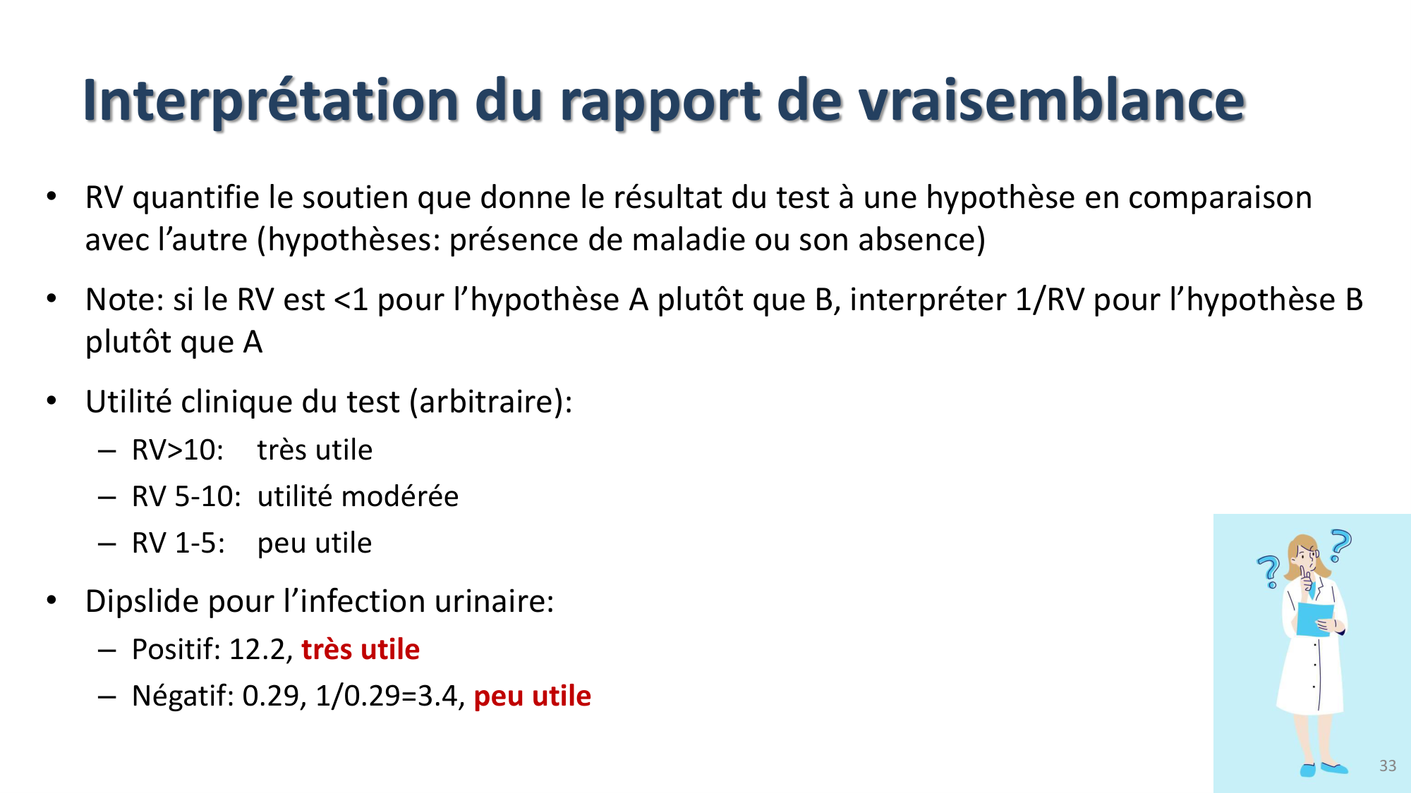 Statistiques pour médecins 9 test dx page 33