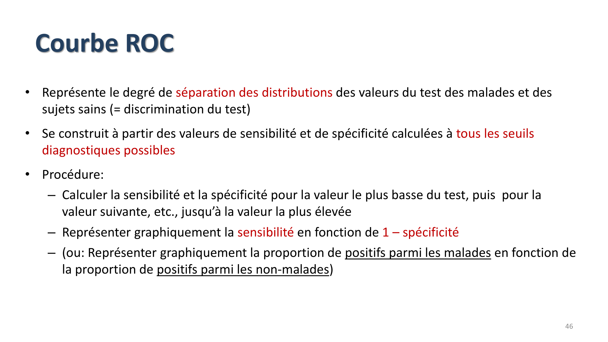 Statistiques pour médecins 9 test dx page 46