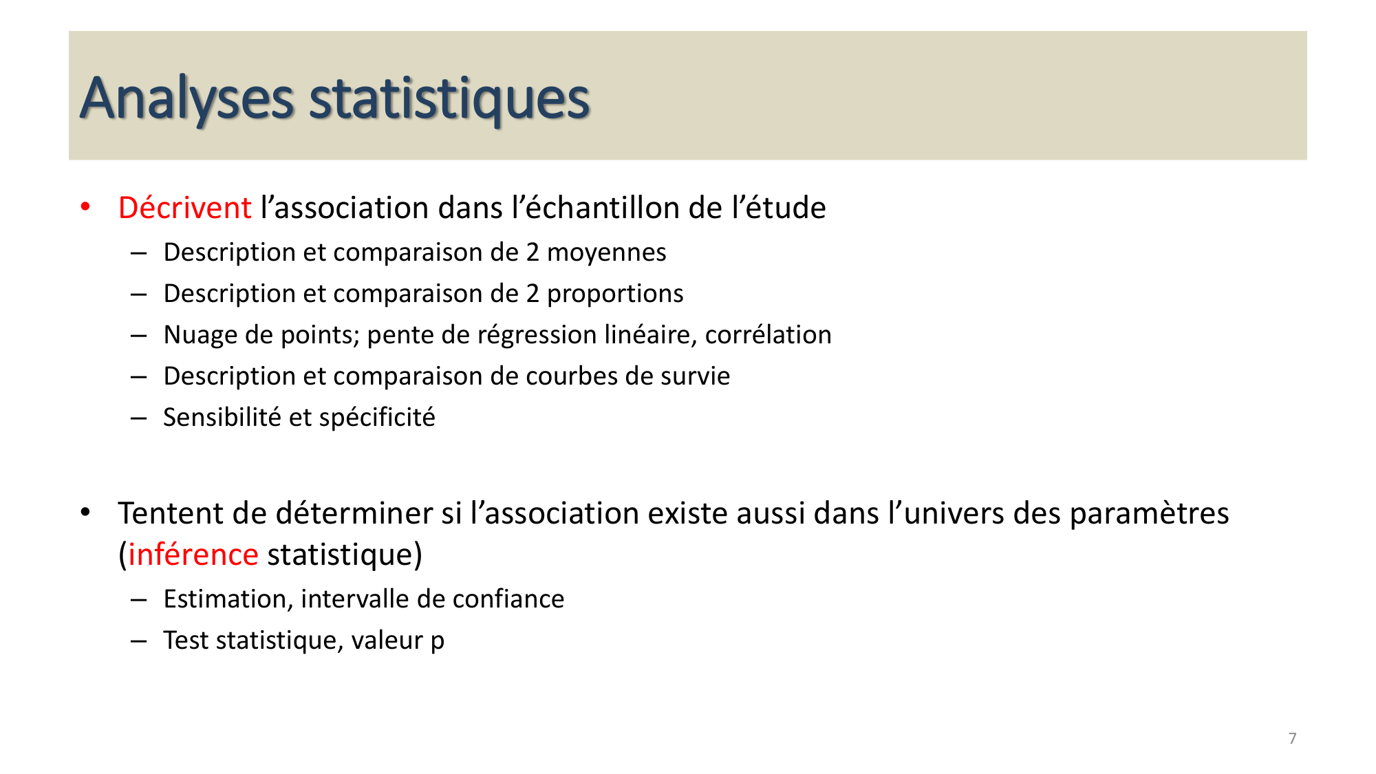 Statistiques pour médecins 13 associations page 7