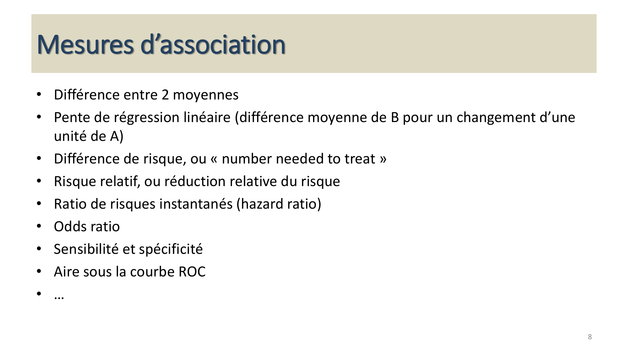 Statistiques pour médecins 13 associations page 8