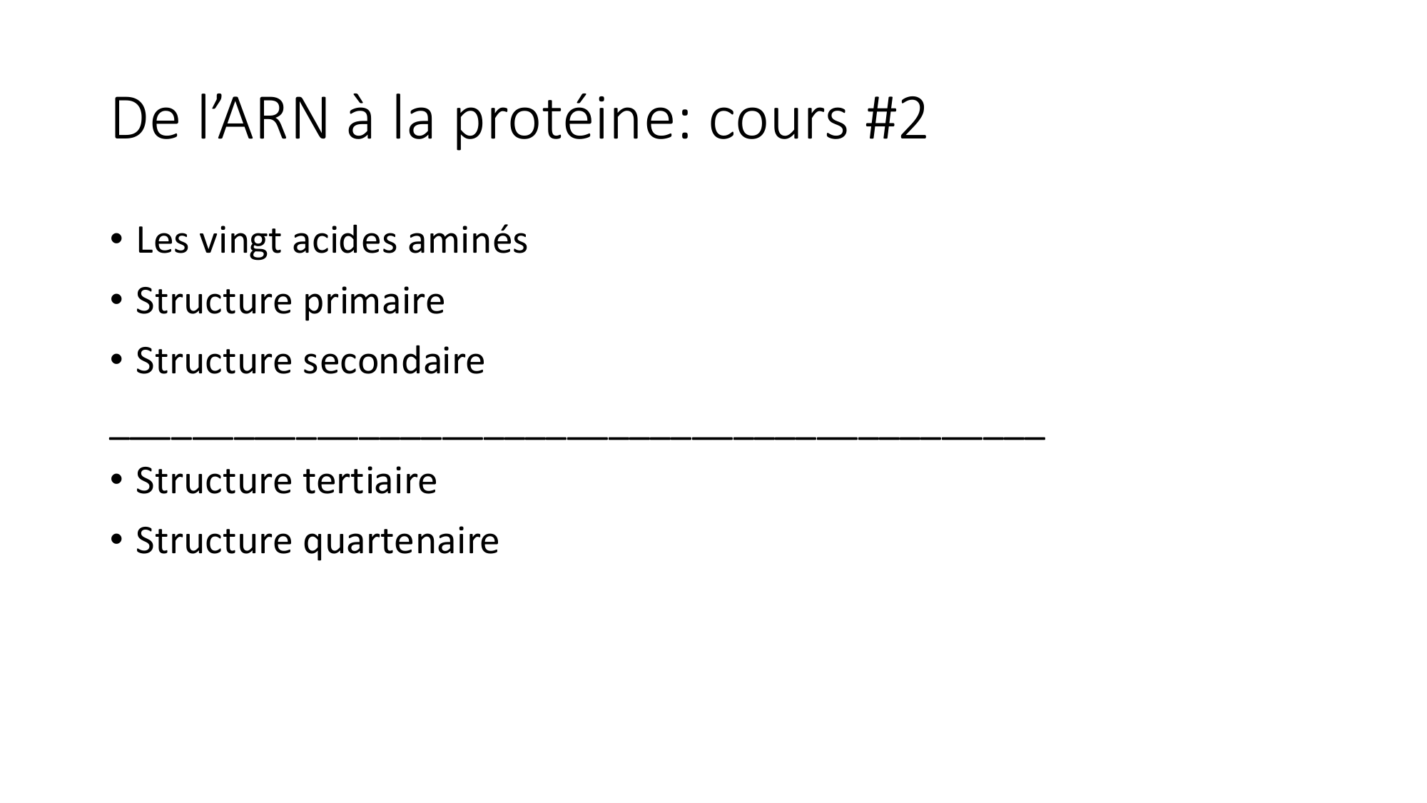 Cours 8 — Structure des protéines page 2