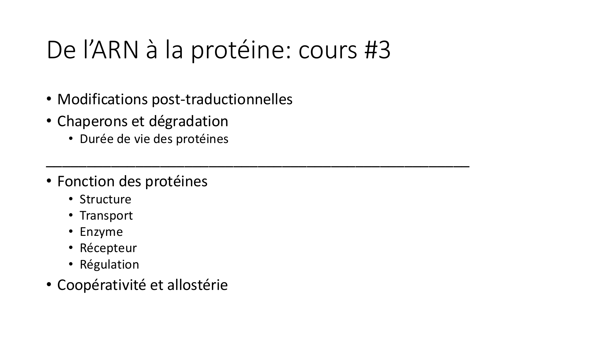 Cours 9 — Modifications et fonction des protéines page 2