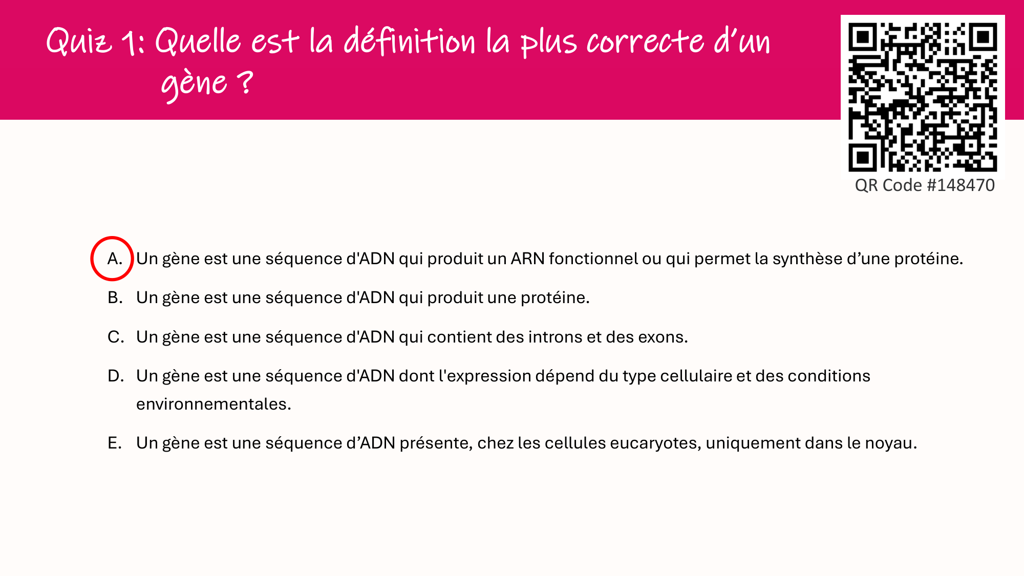 De l'ADN à la protéine — répétitoire page 3