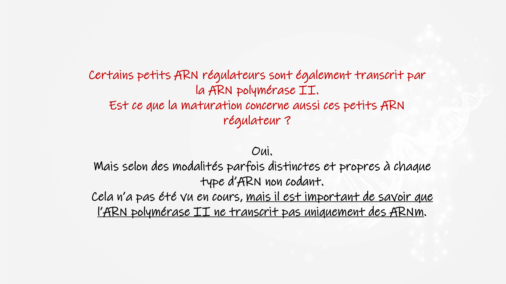 De l'ADN à la protéine — répétitoire page 26