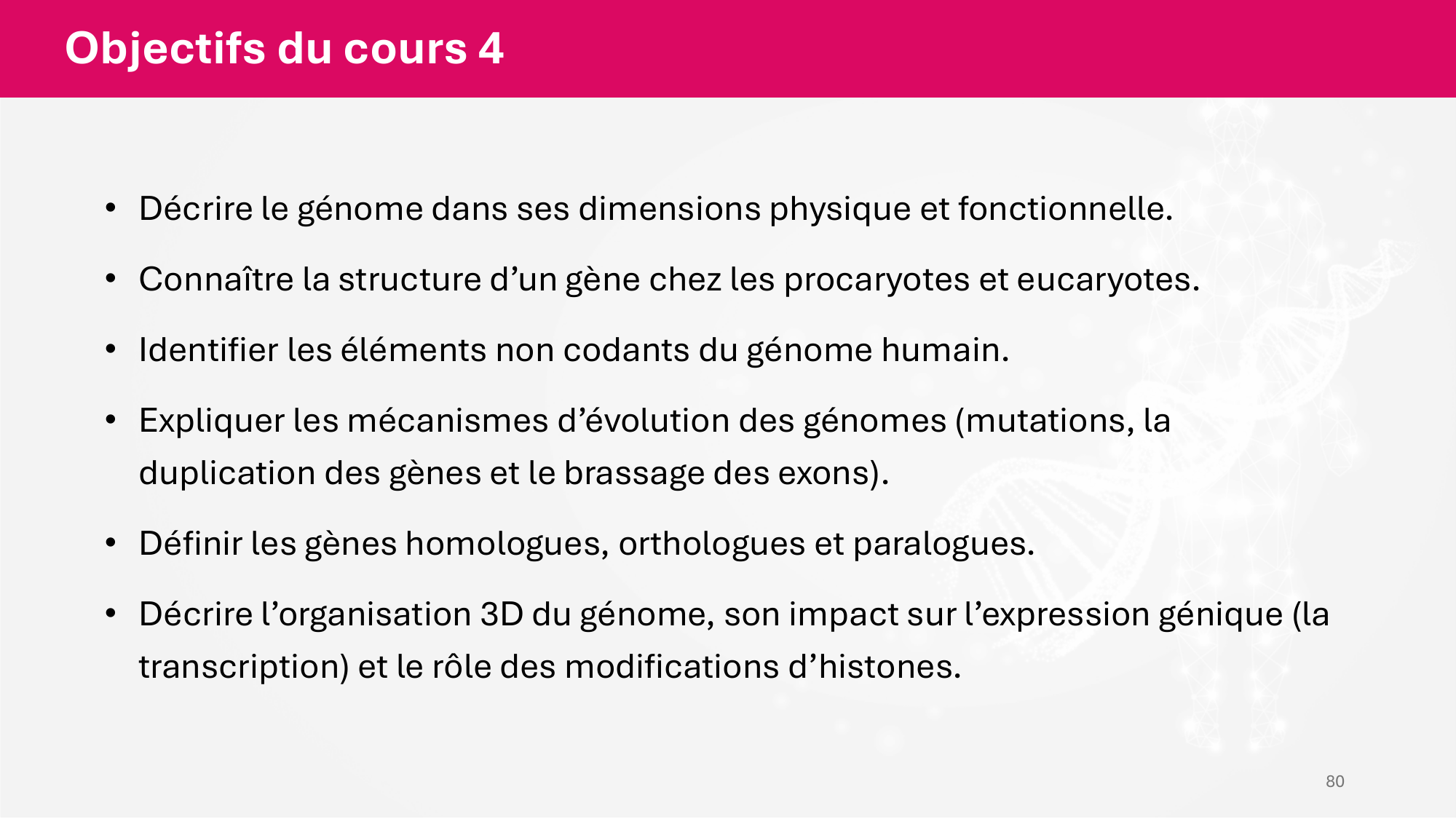 Cours 4 — Génome et chromatine page 80