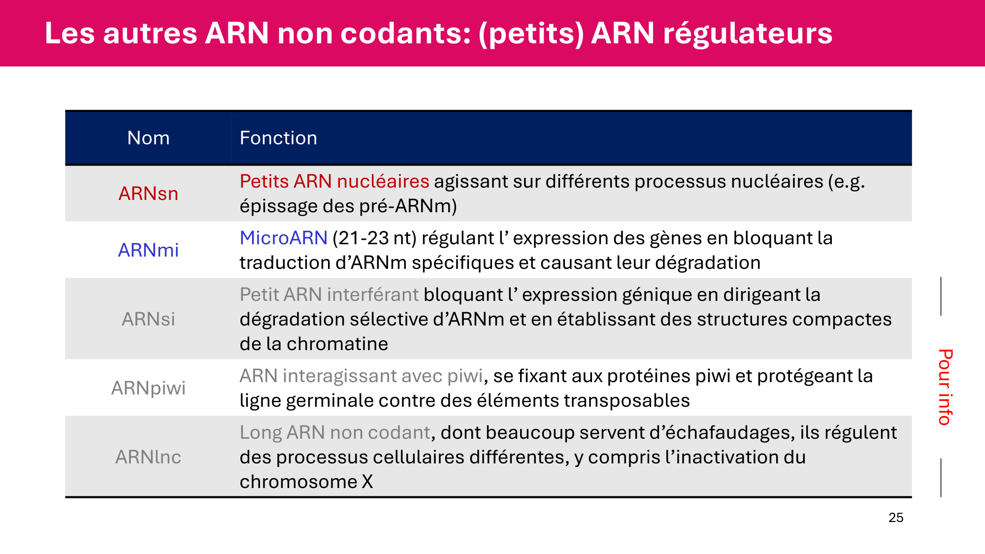 Cours 5 — ARN et transcription page 25
