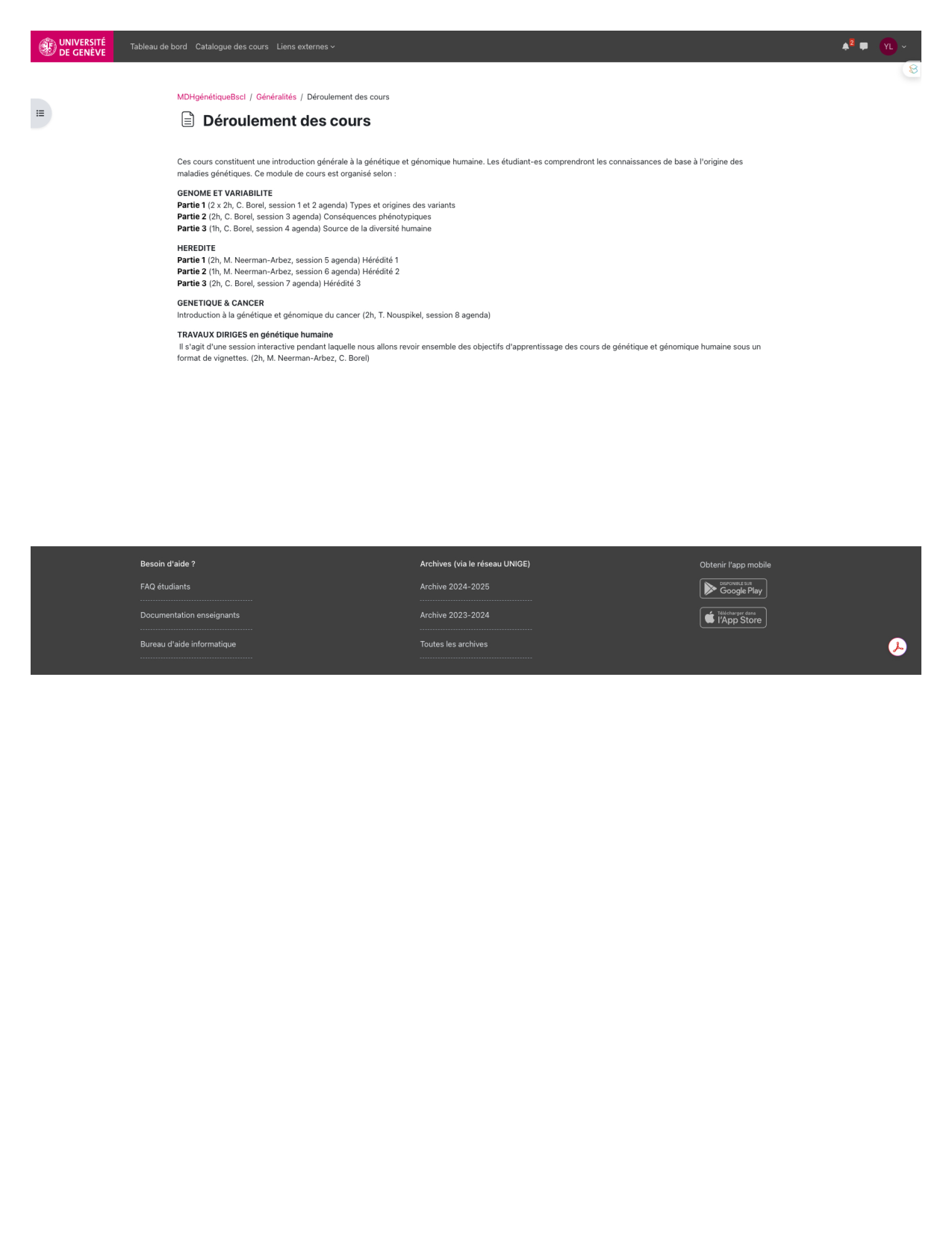 Génétique et génomique humaine — vue d’ensemble page 1