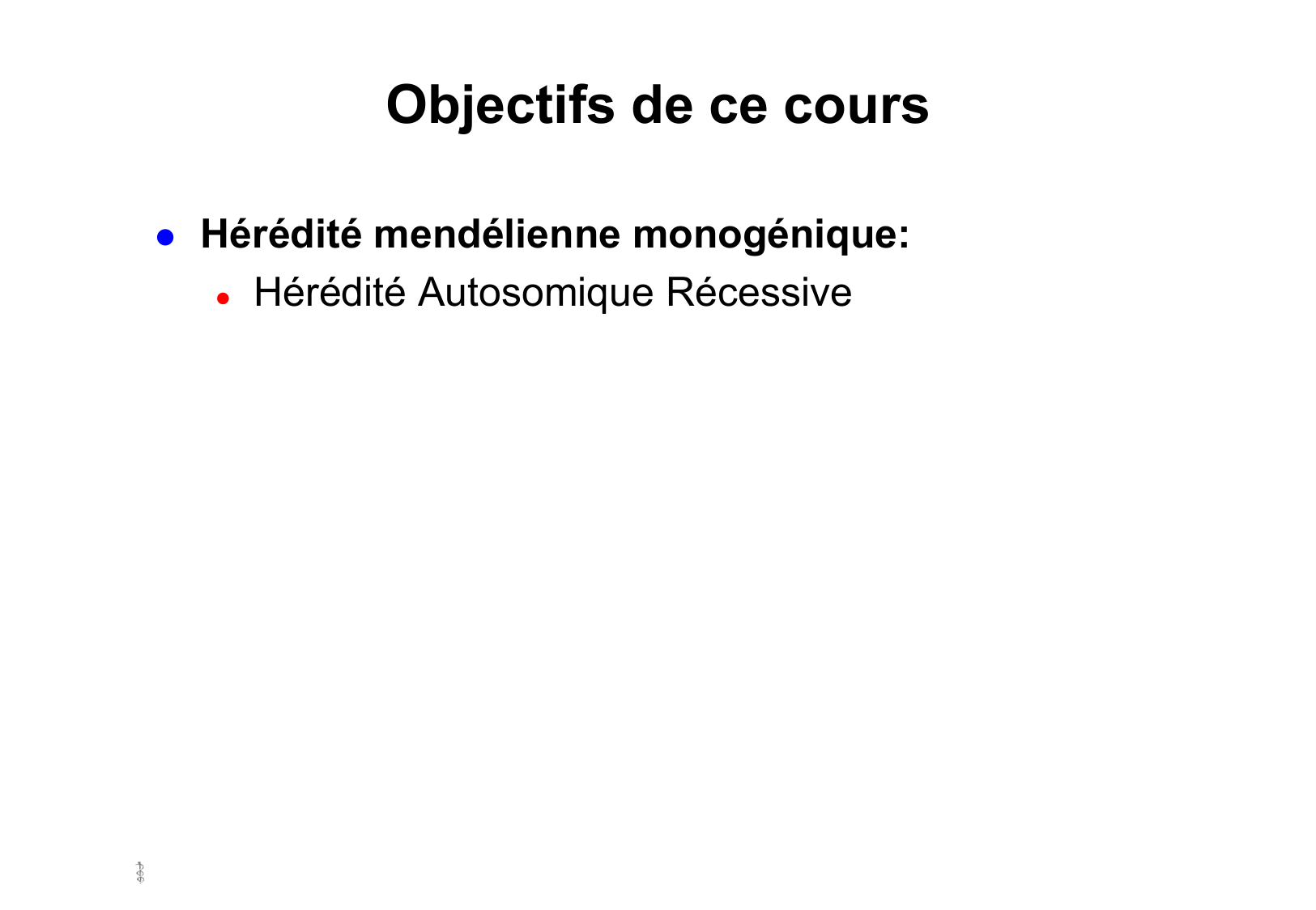 Hérédité I — objectifs page 9