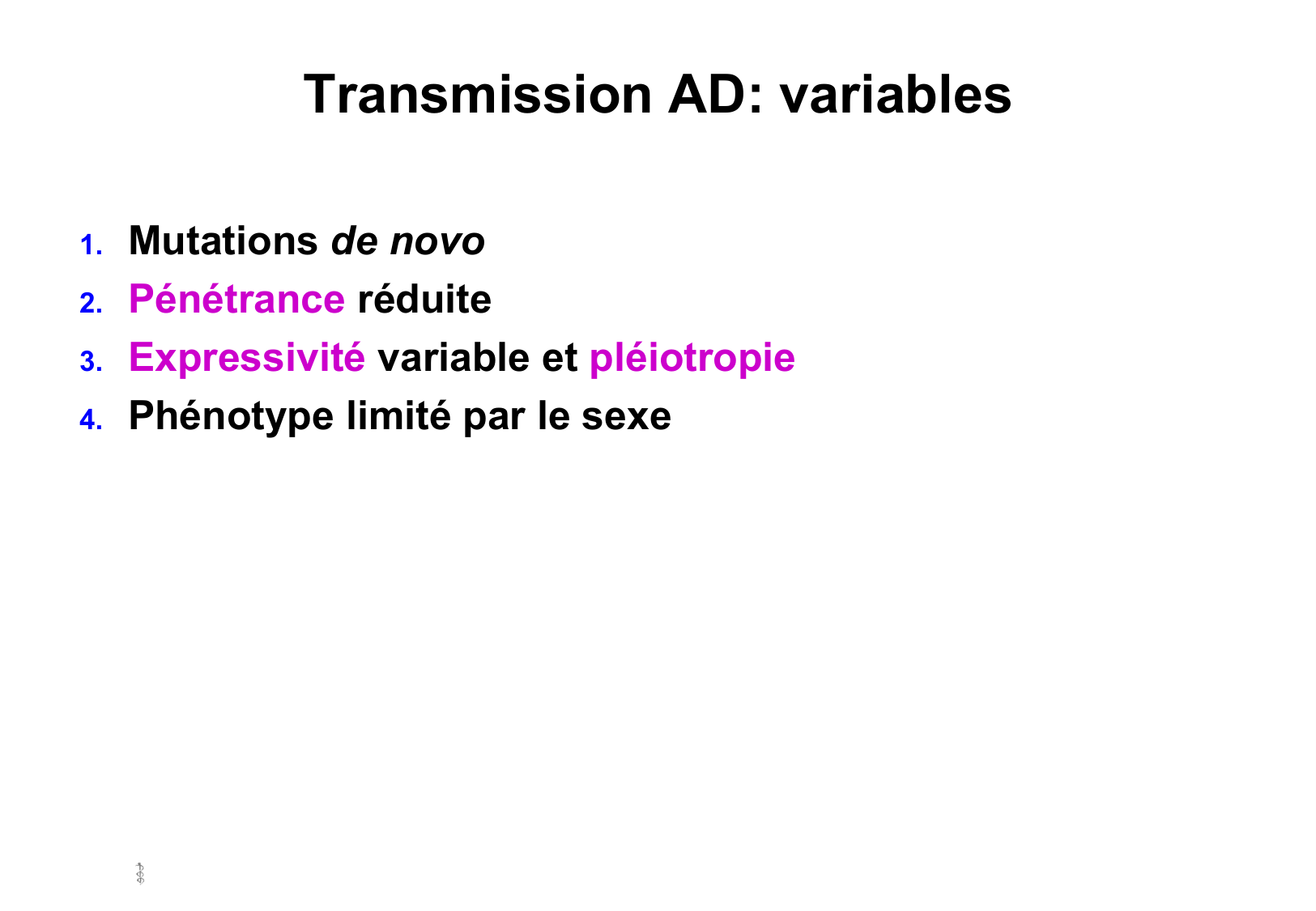 Hérédité I — objectifs page 56