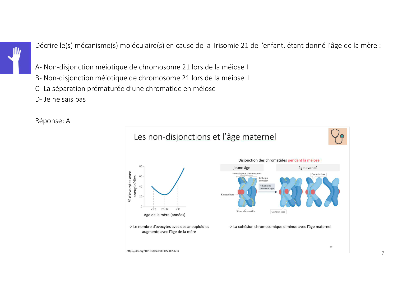 TD de génétique humaine · corrections page 7