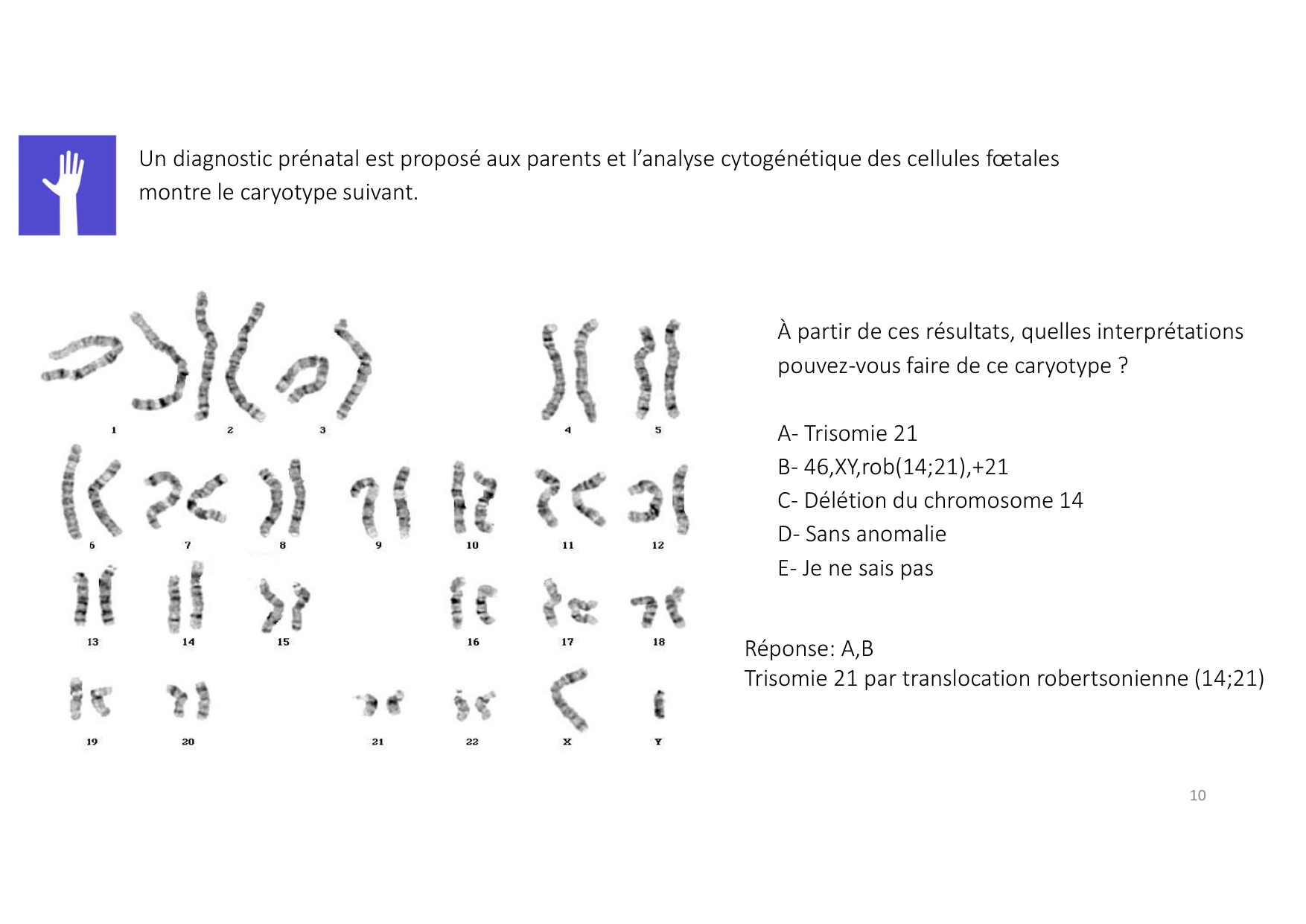TD de génétique humaine · corrections page 10