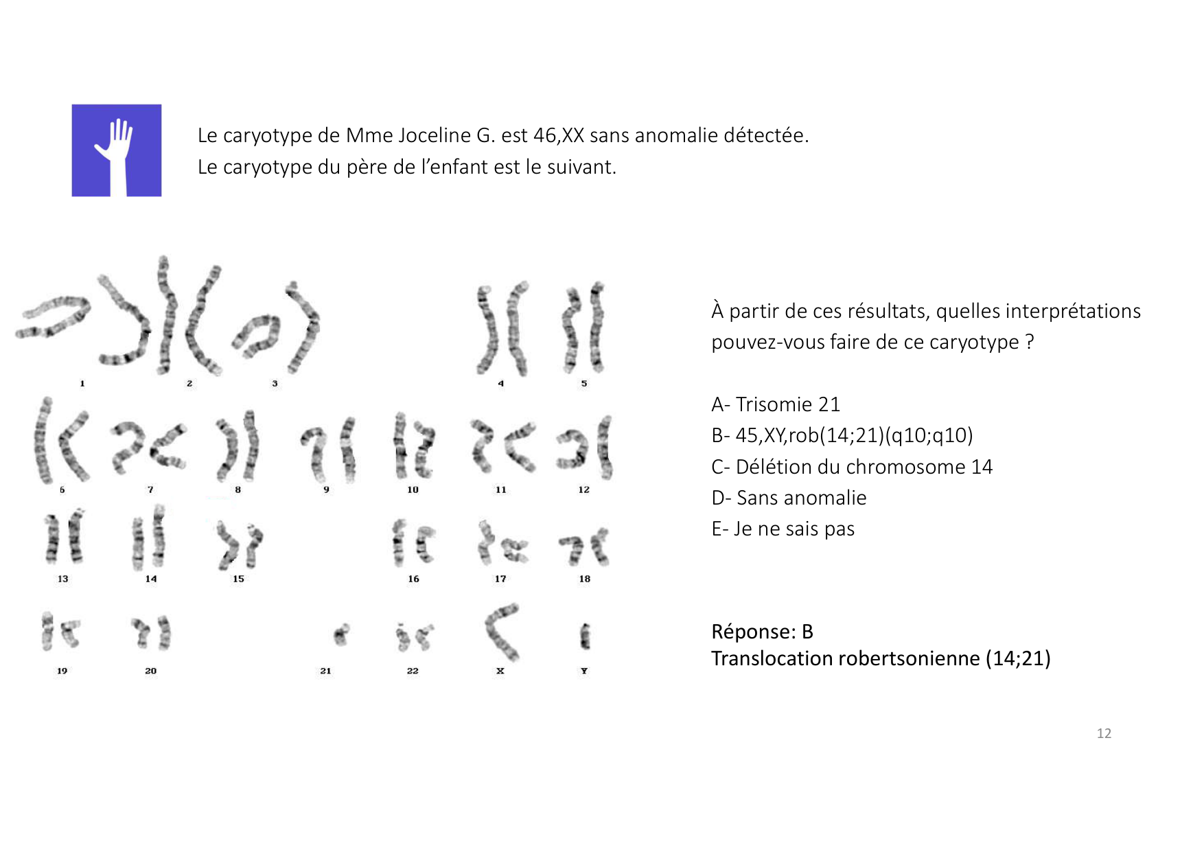 TD de génétique humaine · corrections page 12