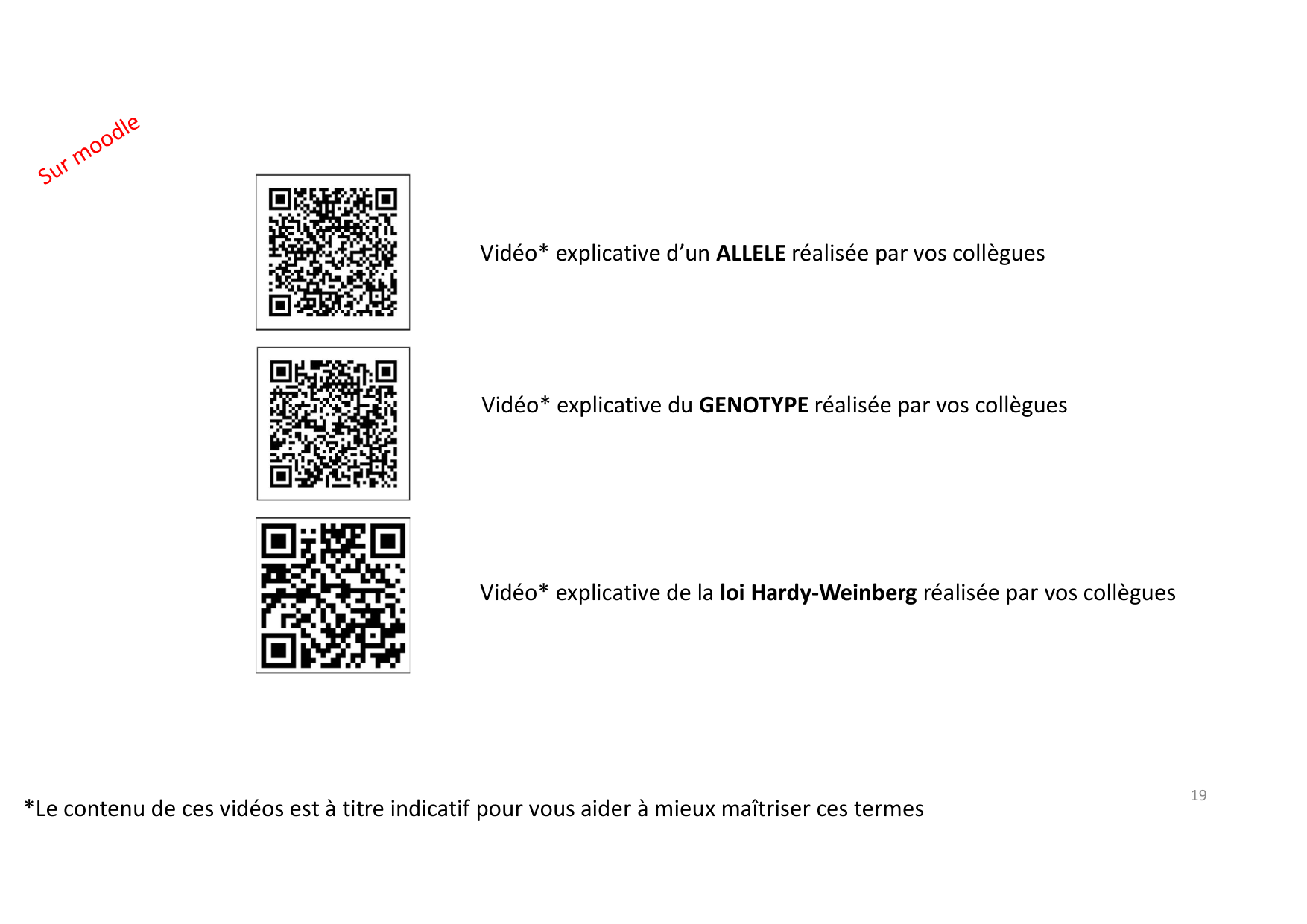 TD de génétique humaine · corrections page 19