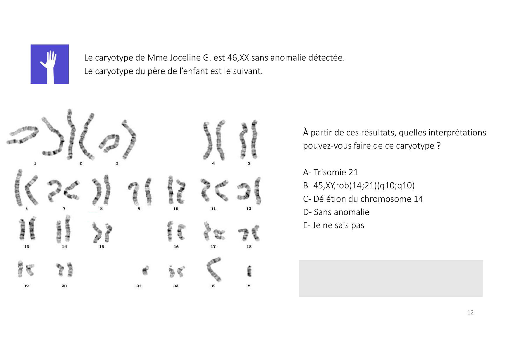 TD de génétique humaine page 12