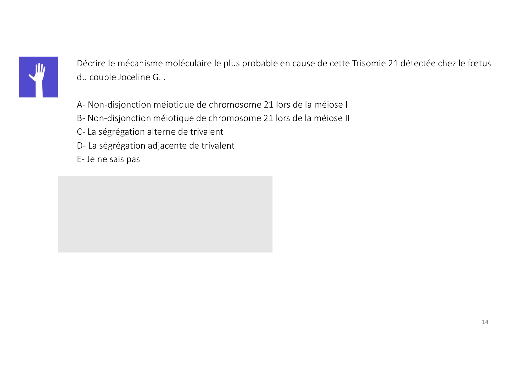 TD de génétique humaine page 14