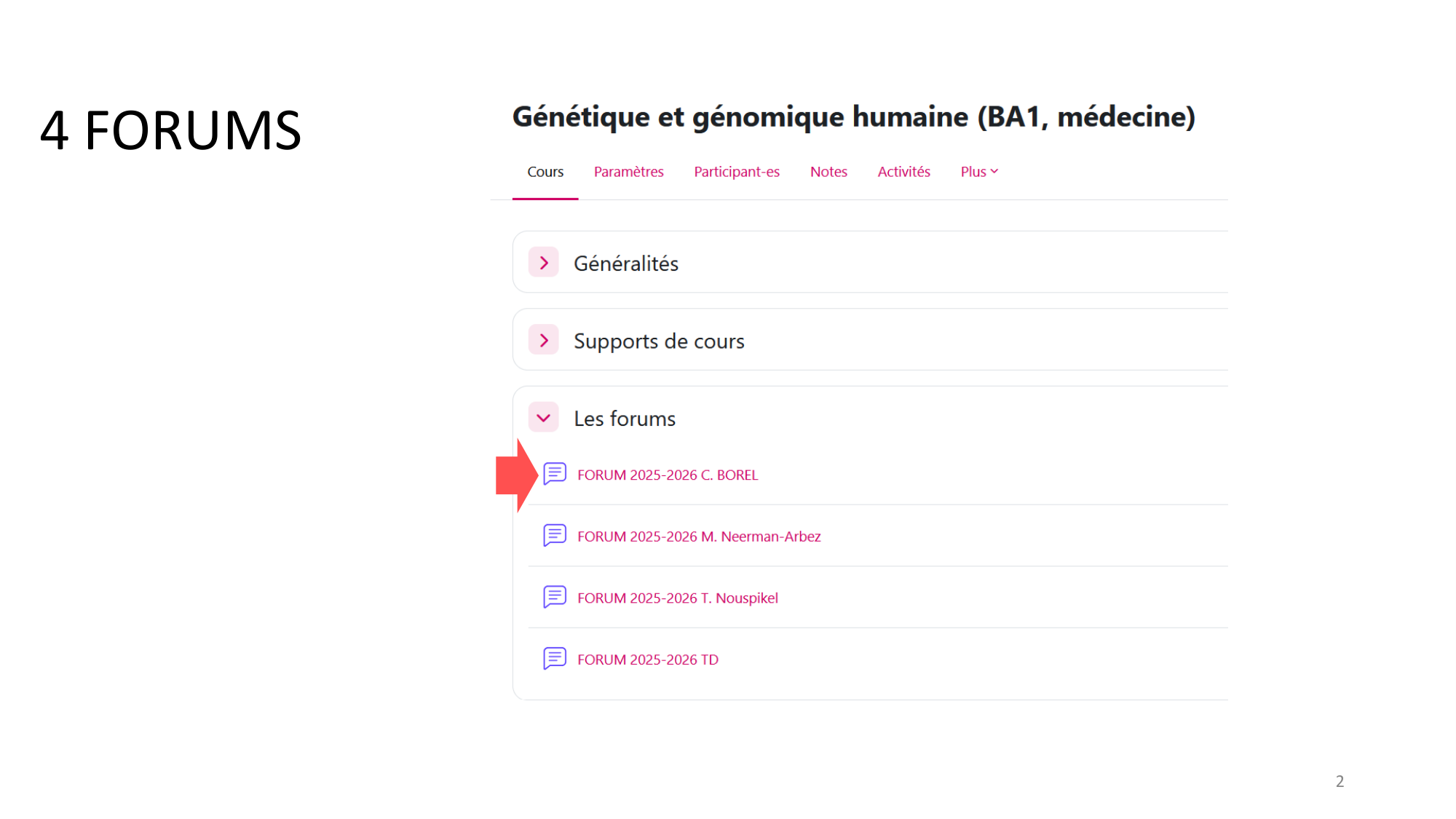 Génétique humaine — session 1 page 2
