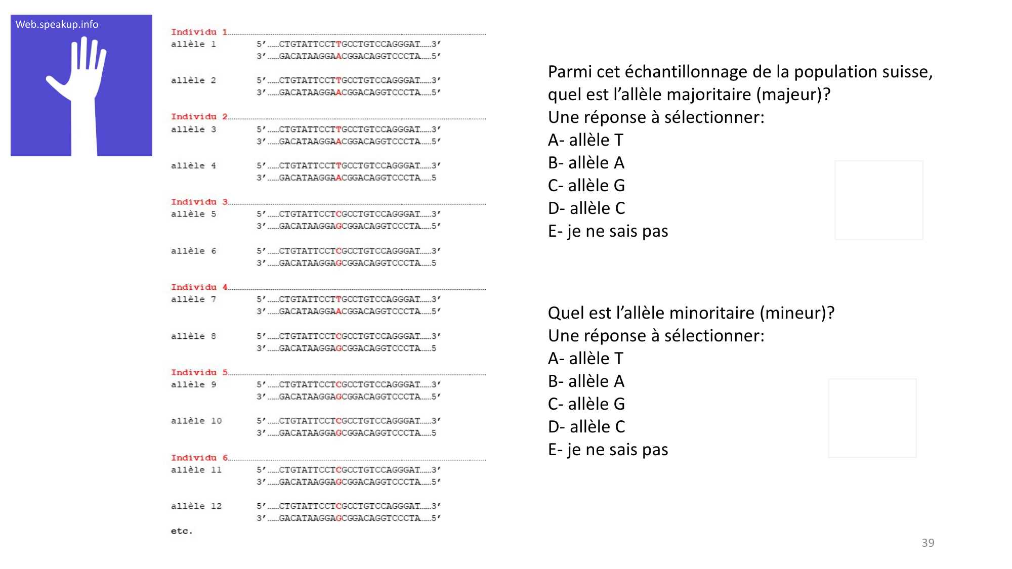 Génétique humaine — session 1 page 39