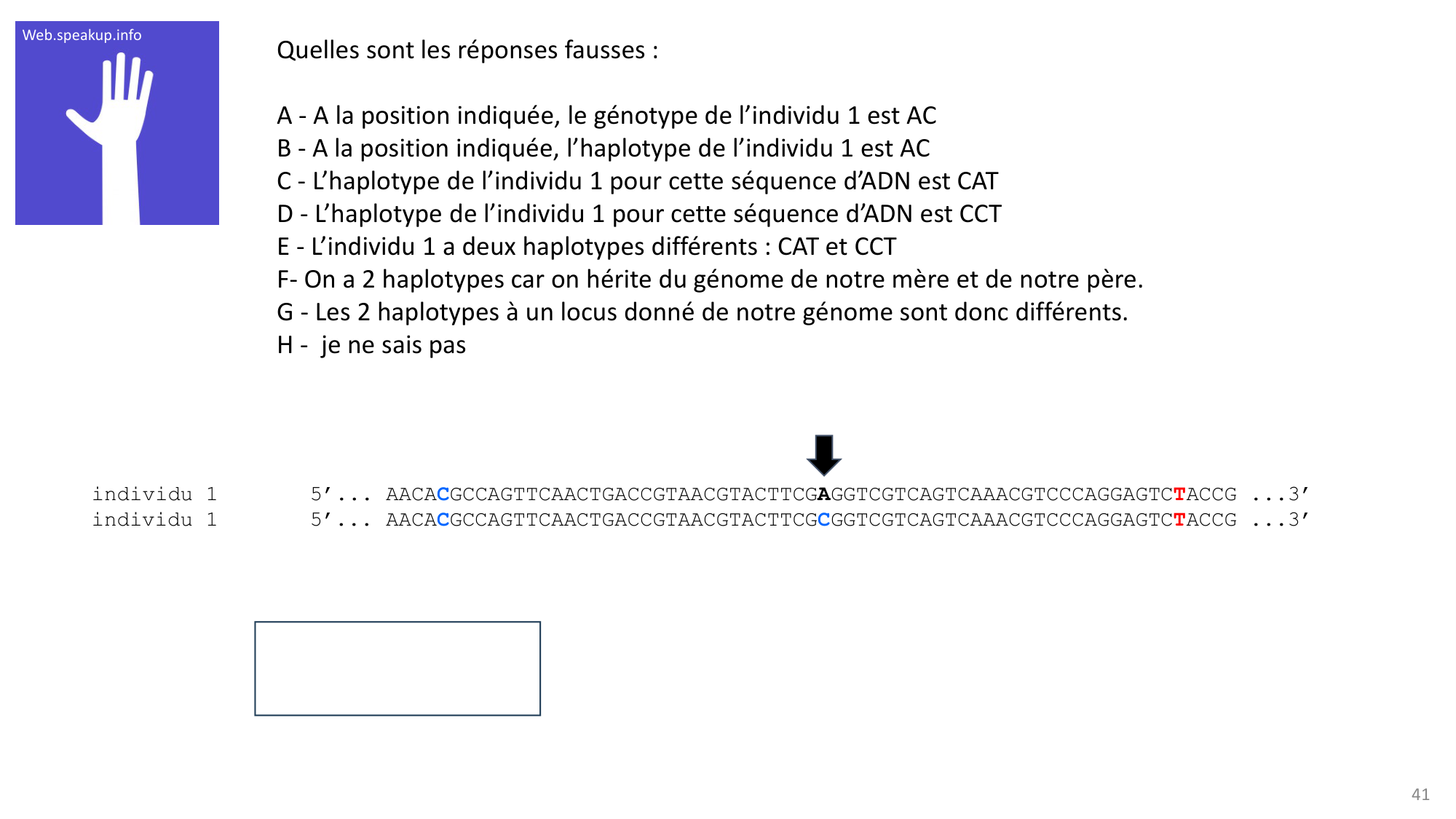 Génétique humaine — session 1 page 41