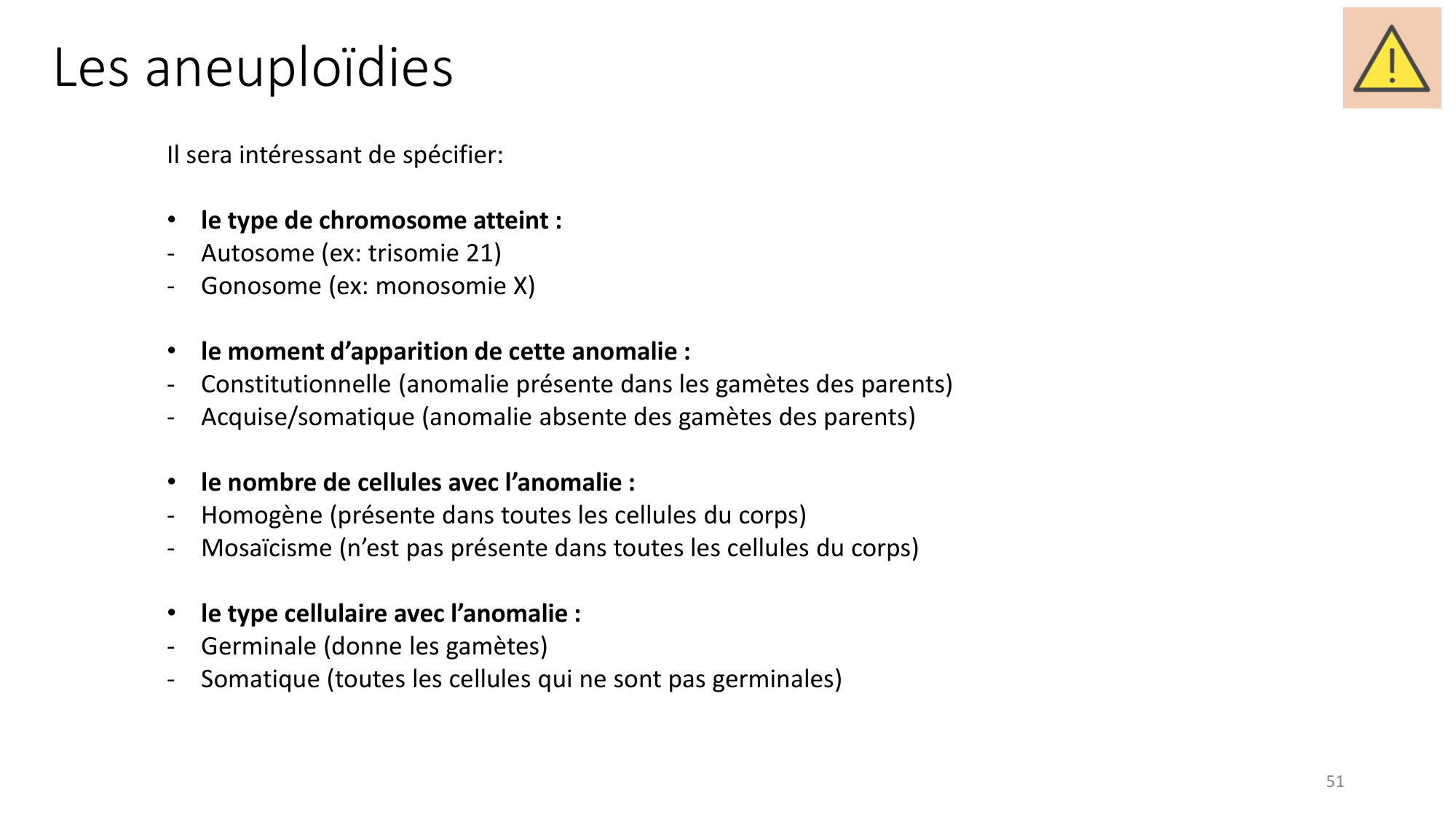 Génétique humaine — session 1 page 51
