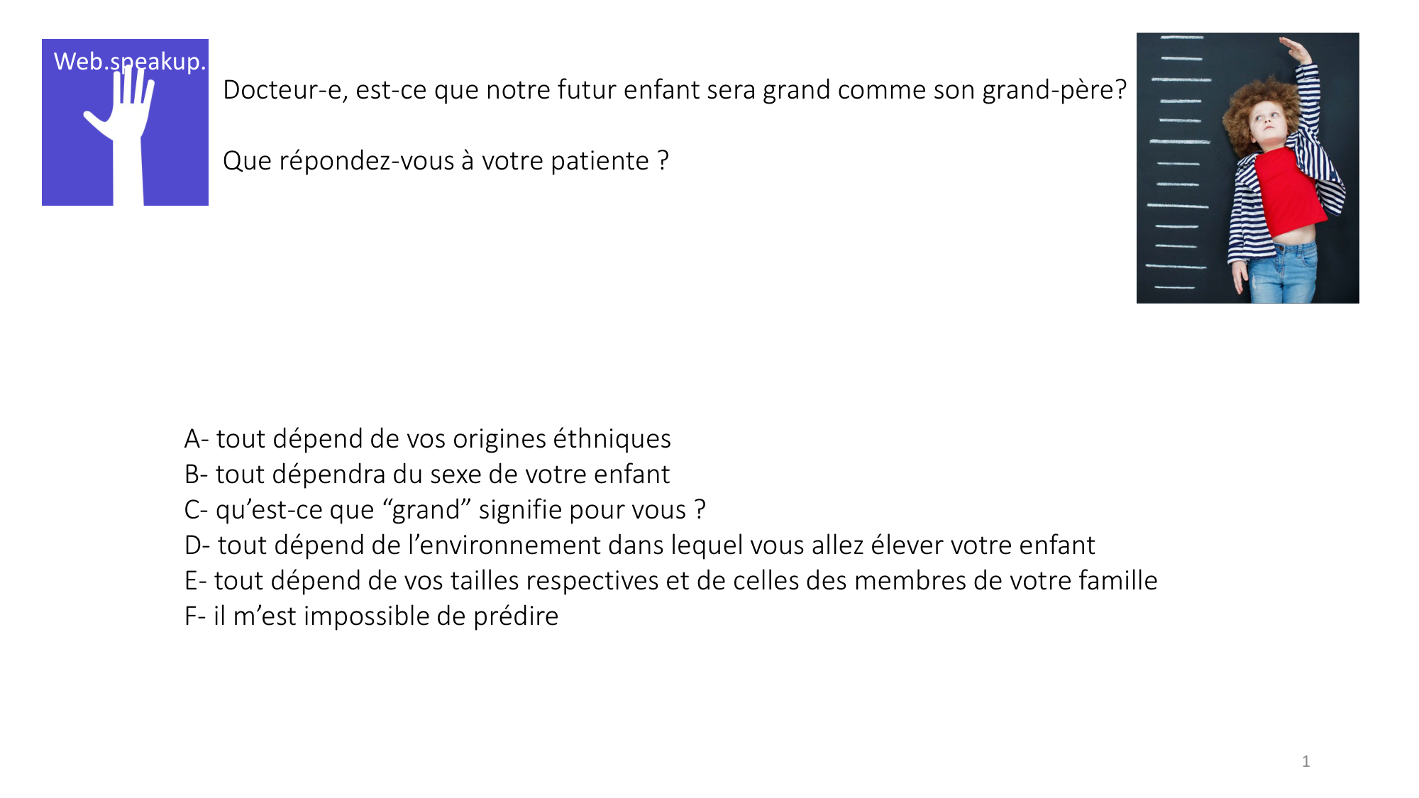 Génétique humaine — session 7 · corrections page 1