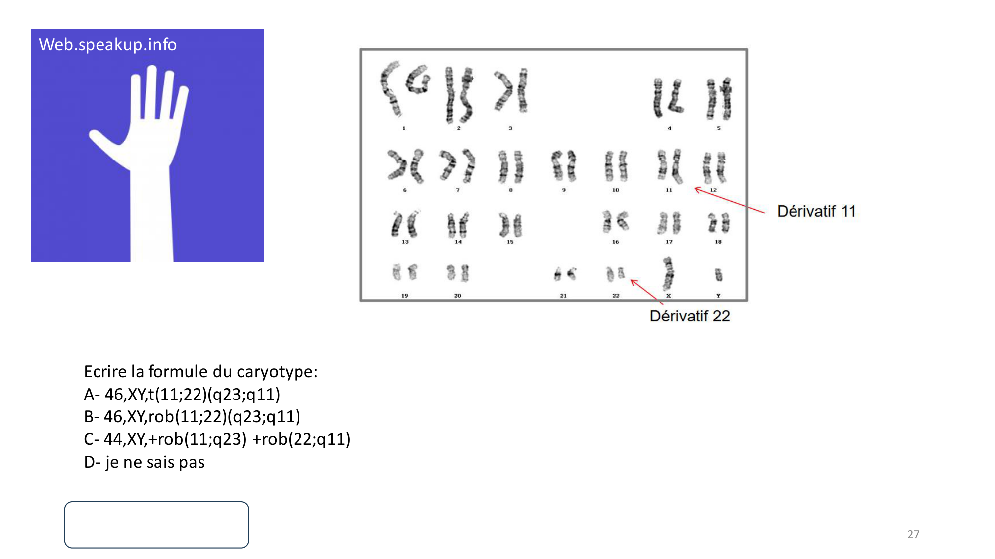Génétique humaine — session 2 page 27