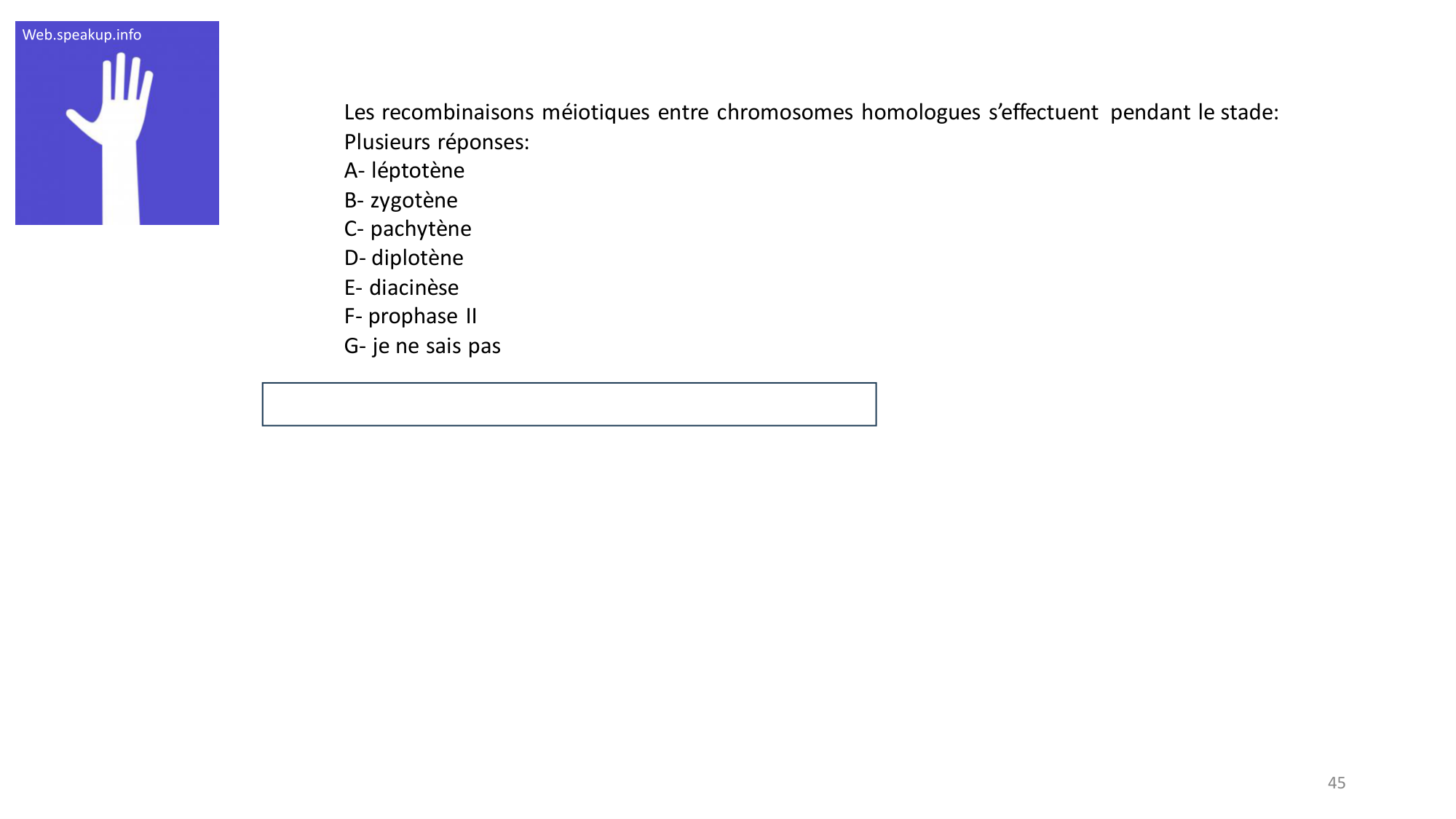 Génétique humaine — session 2 page 45
