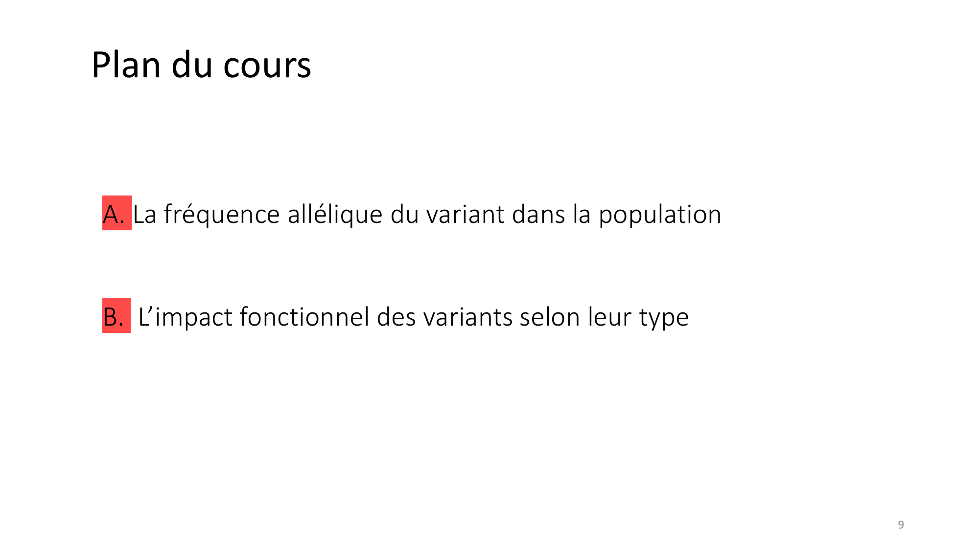 Génétique humaine — session 3 page 9