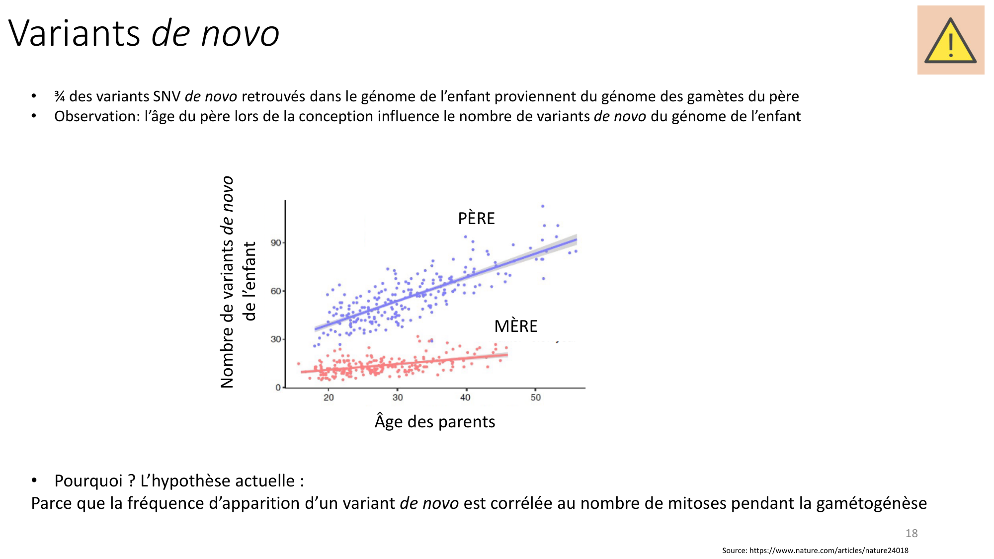 Génétique humaine — session 3 page 18