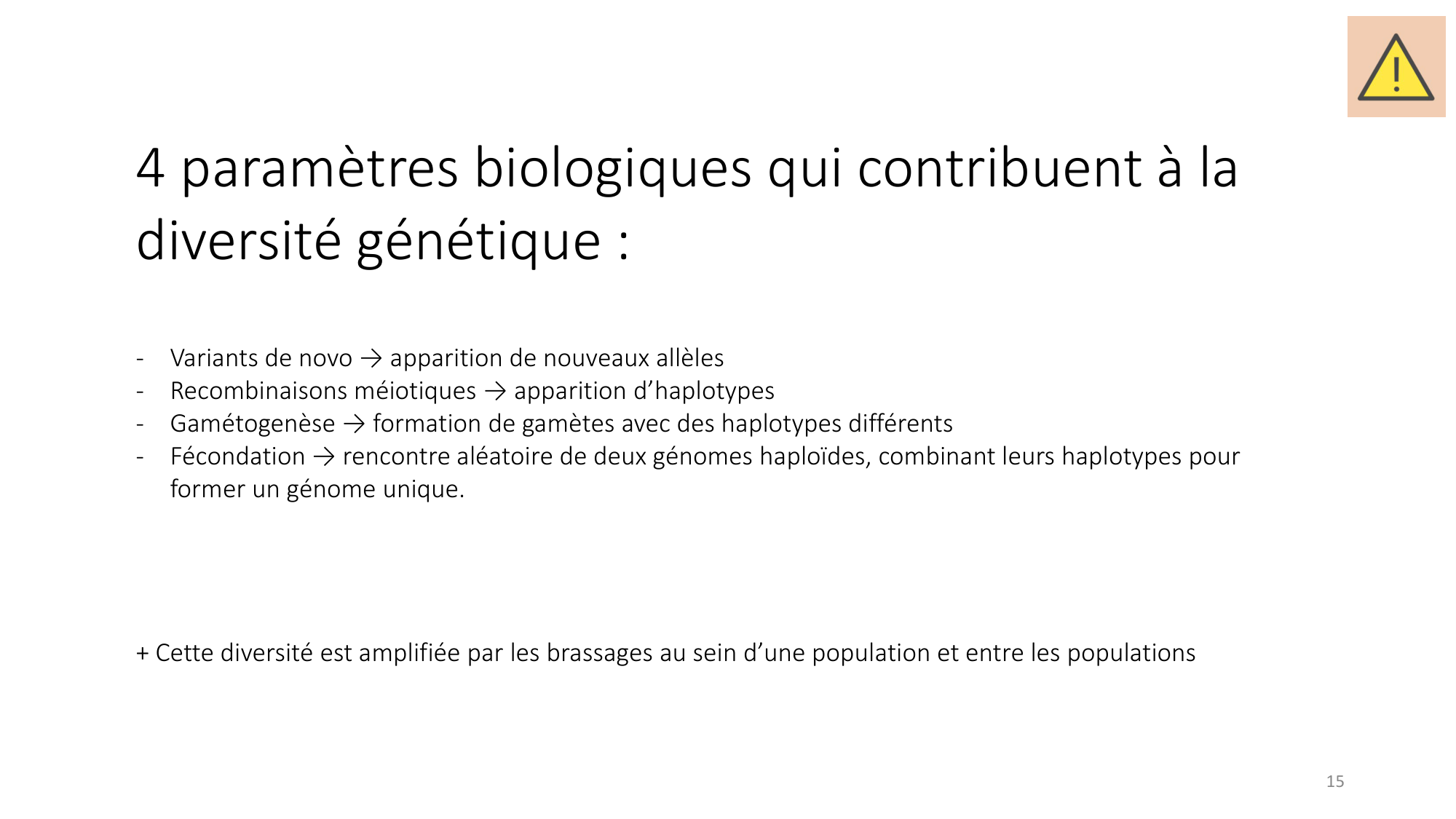 Génétique humaine — session 4 page 15