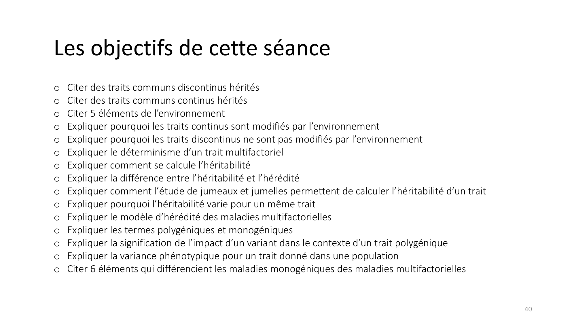 Génétique humaine — session 7 page 40