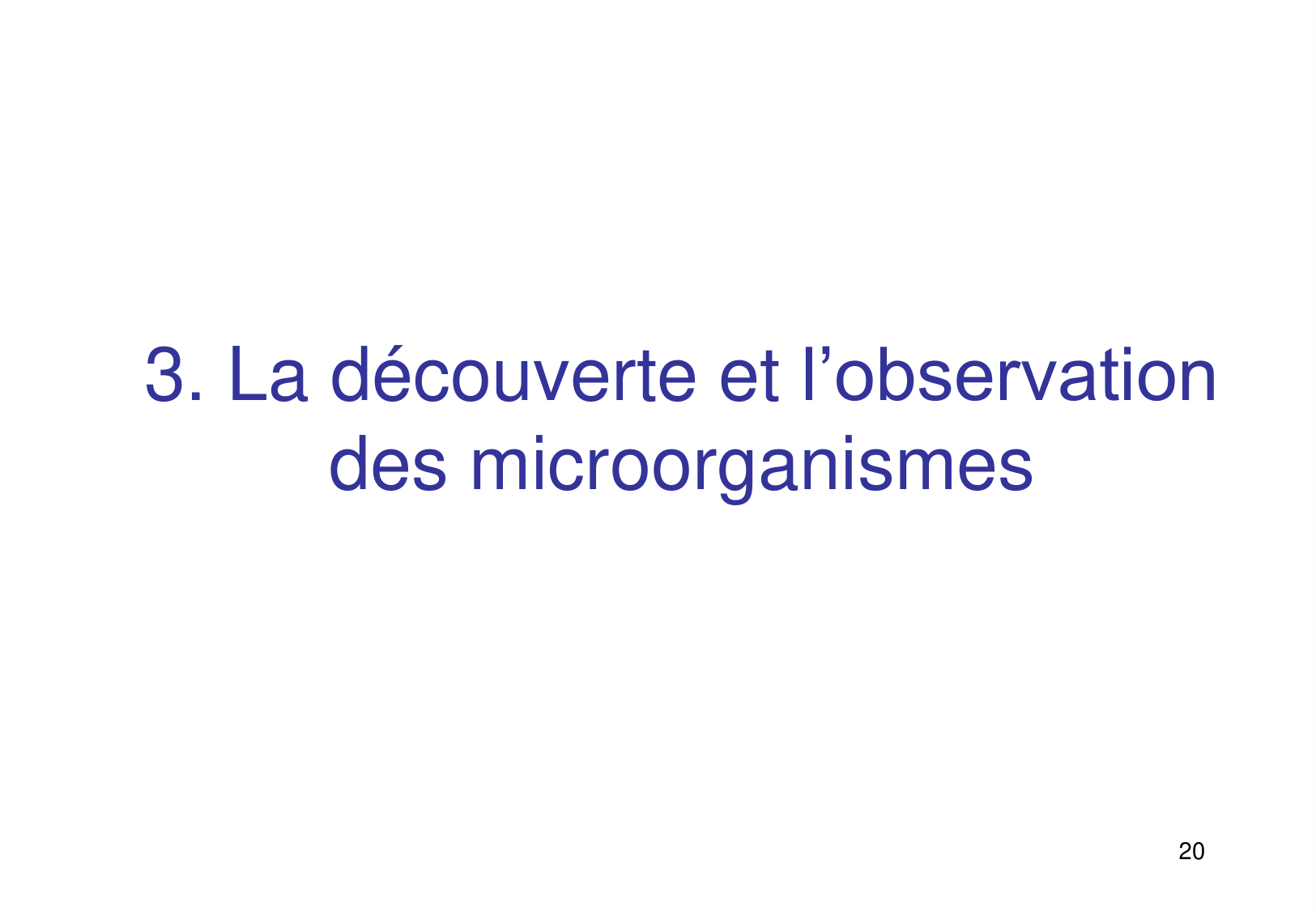 Introduction à la microbiologie — diapositives page 20