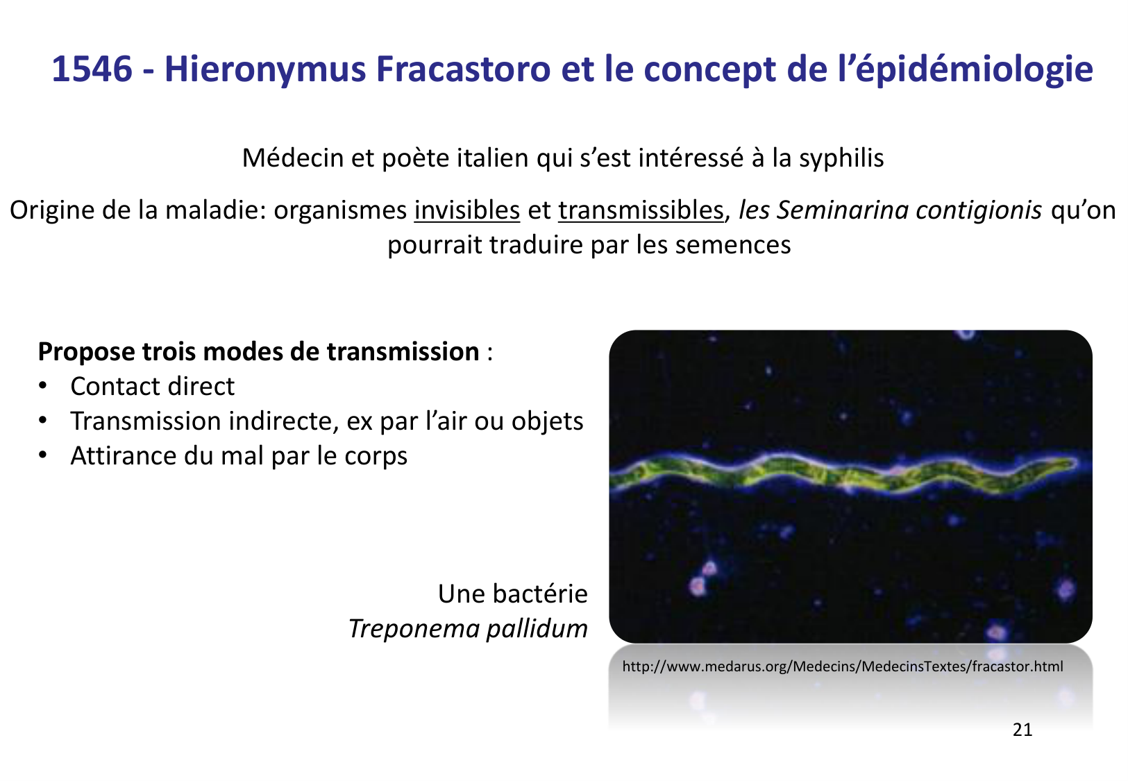 Introduction à la microbiologie — diapositives page 21