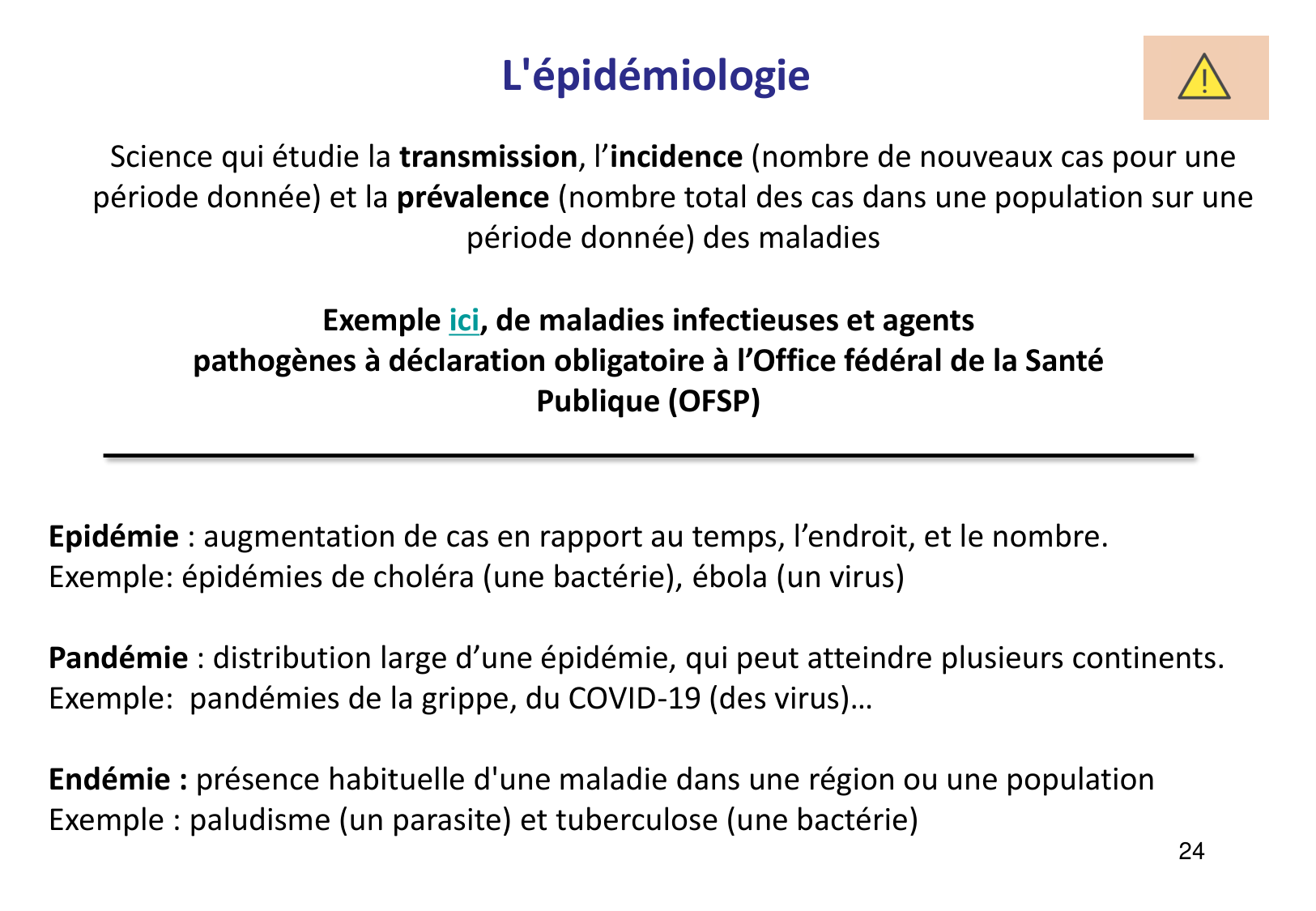 Introduction à la microbiologie — diapositives page 24
