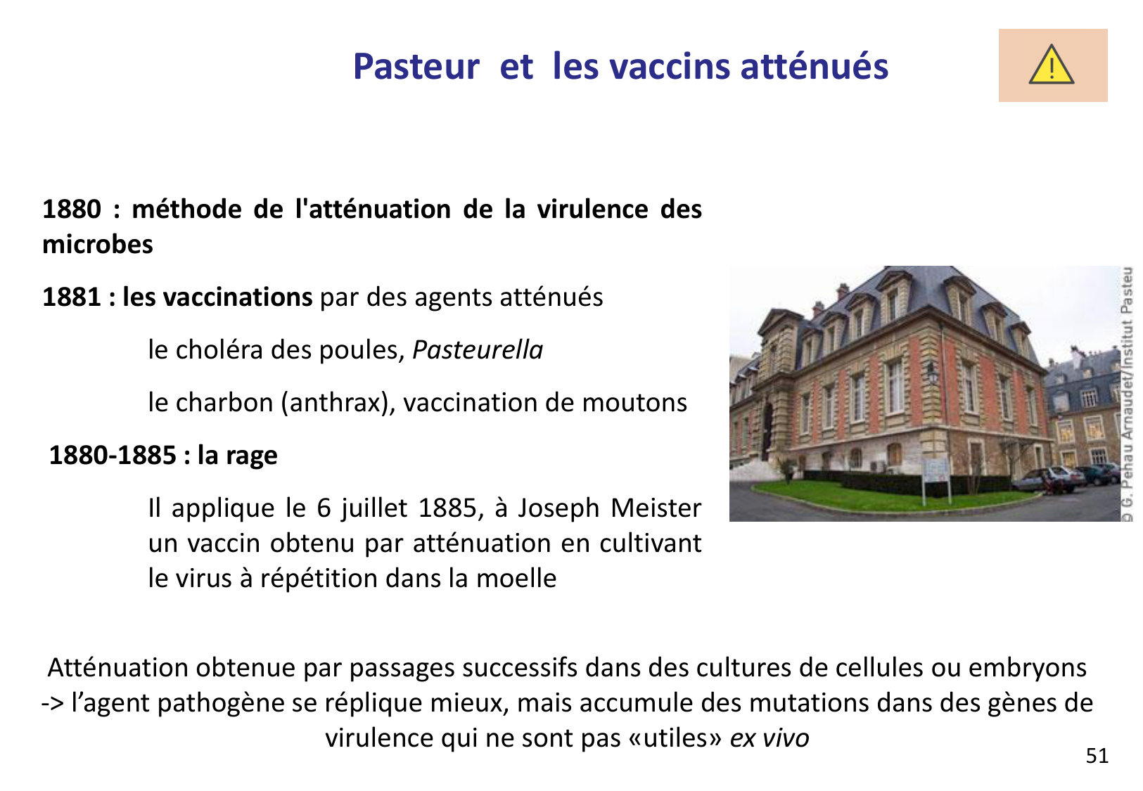 Introduction à la microbiologie — diapositives page 51