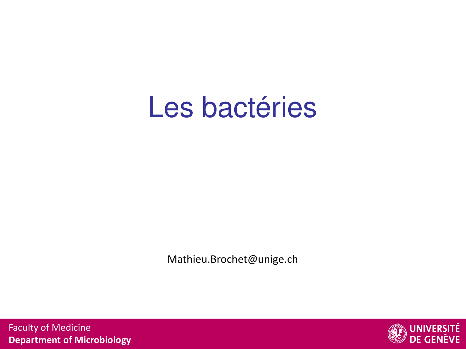 Les bactéries — diapositives page 1