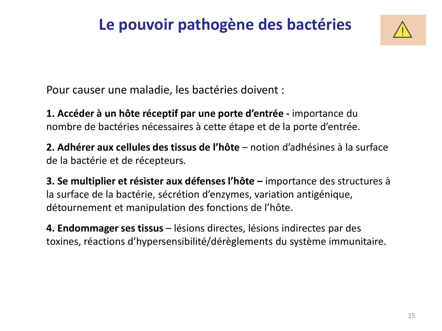 Les bactéries — diapositives page 15