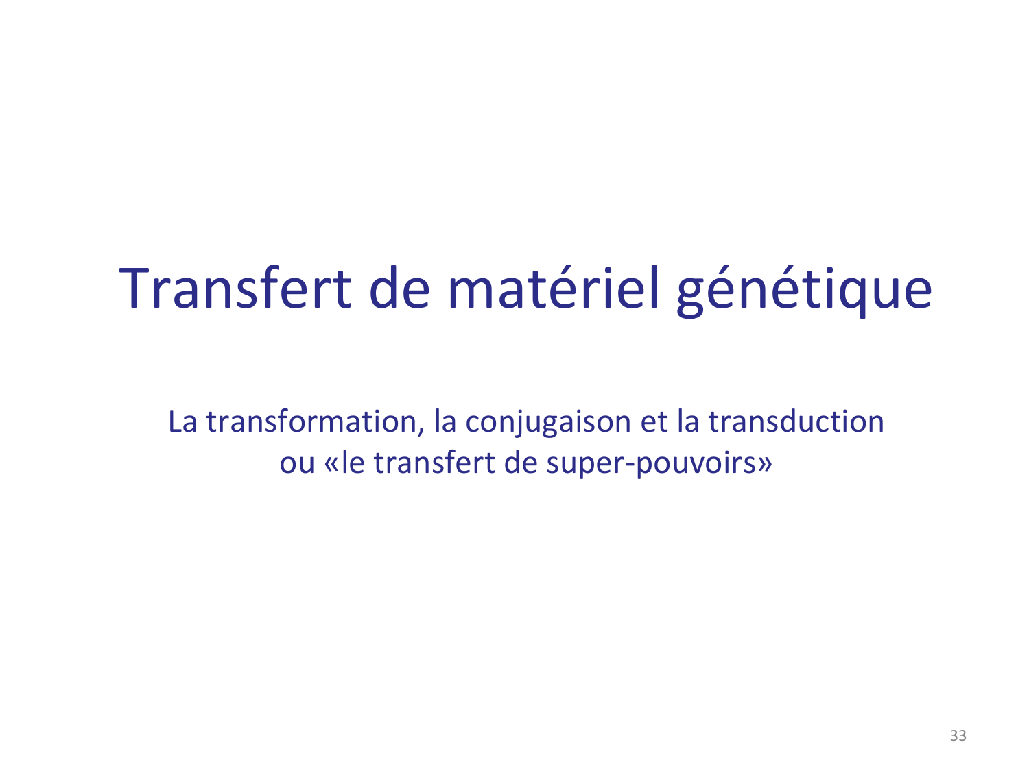 Les bactéries — diapositives page 33