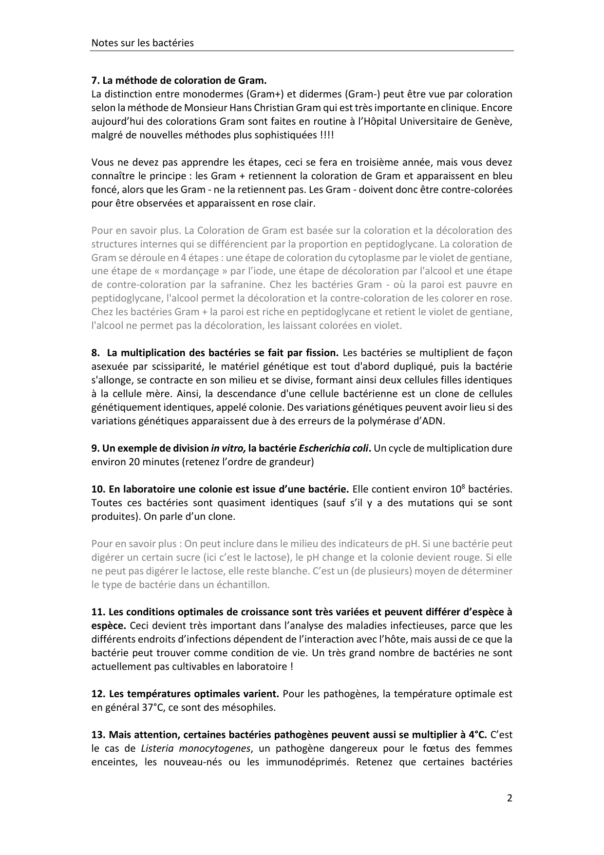 Les bactéries — notes page 2