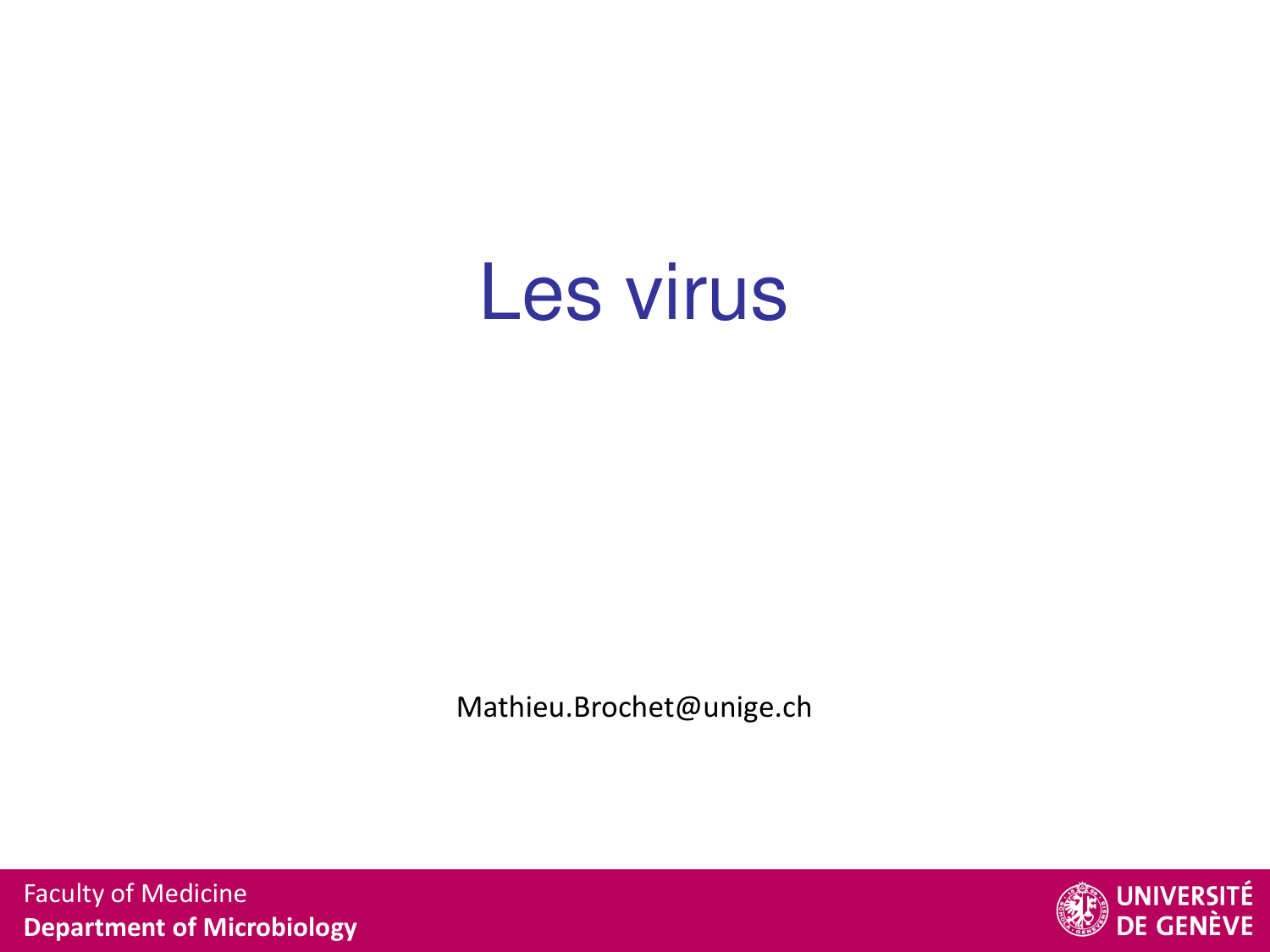 Les virus — diapositives page 1