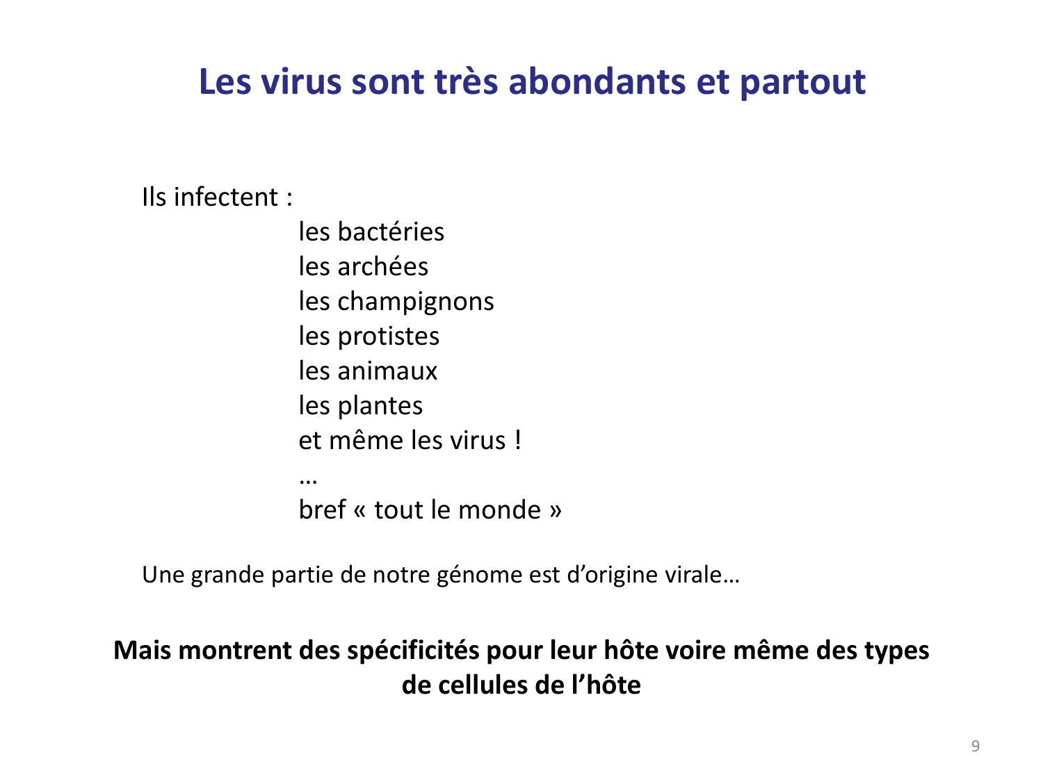 Les virus — diapositives page 9