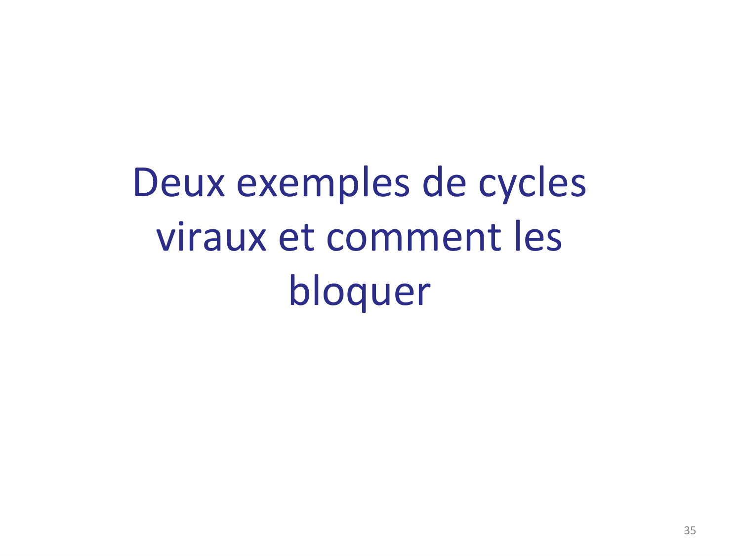 Les virus — diapositives page 35