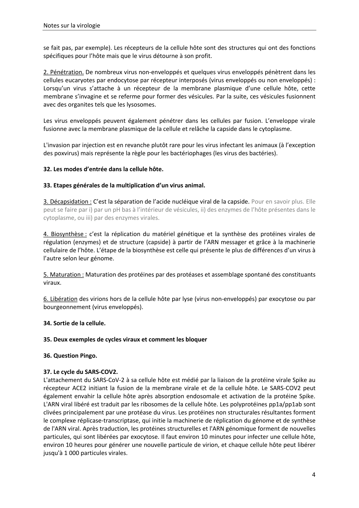 Les virus — notes page 4
