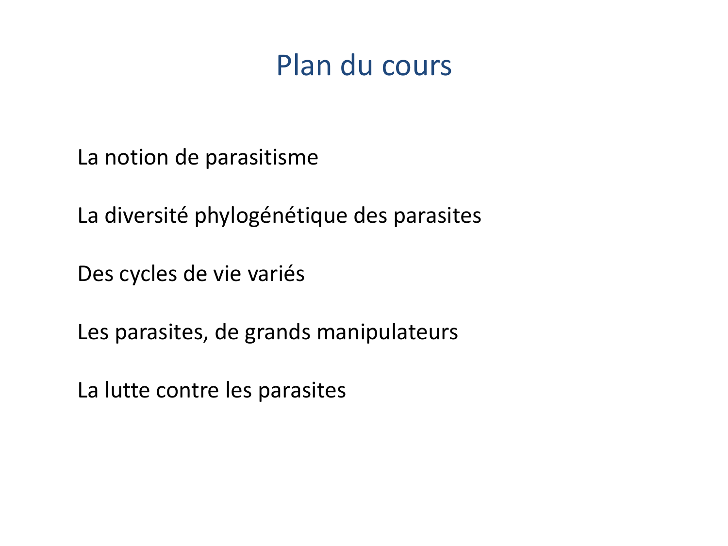 Les parasites — diapositives page 2