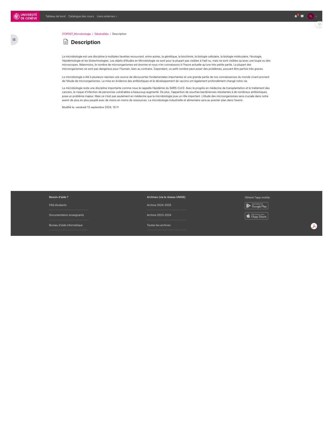 Microbiologie — vue d’ensemble page 1