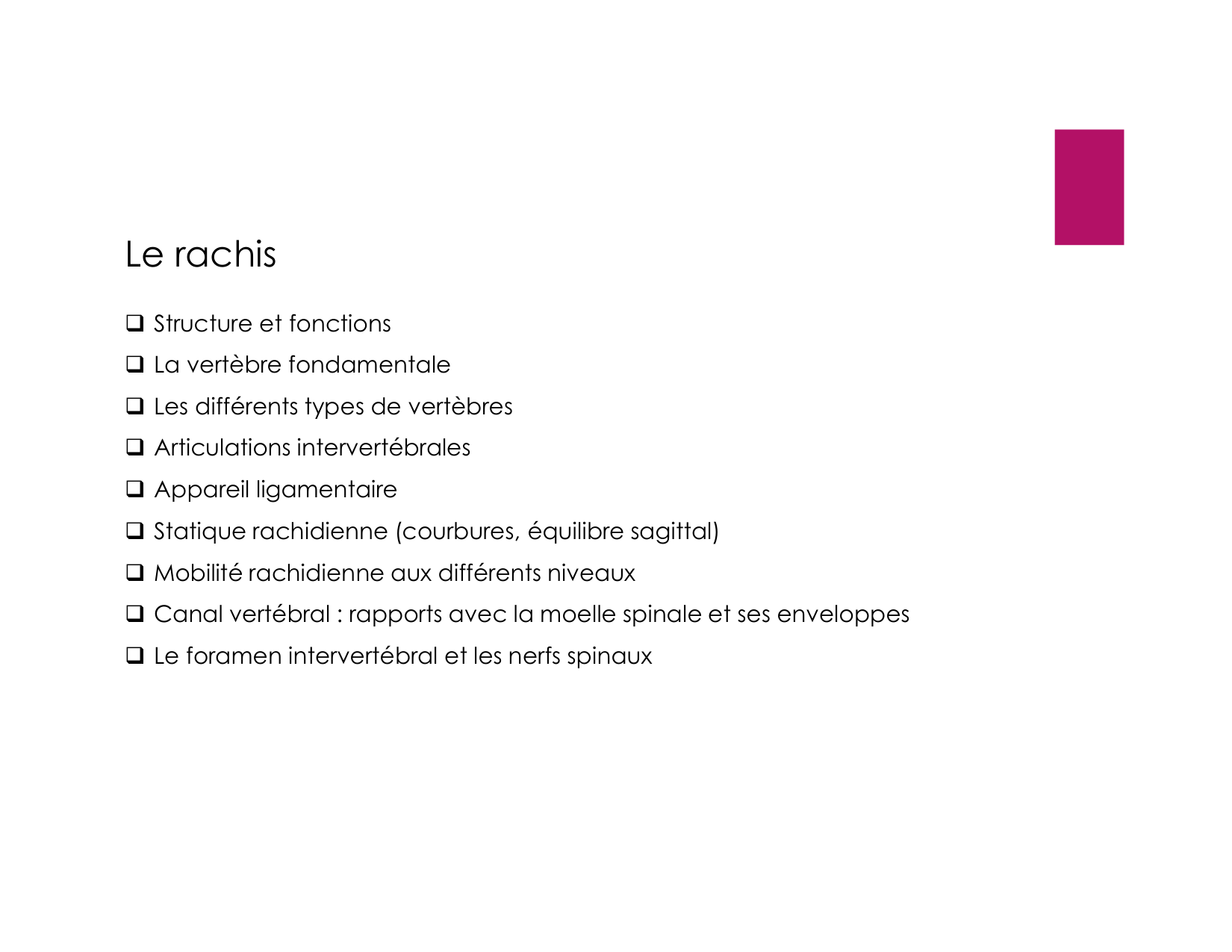 Anatomie du rachis et du dos 2025 page 5