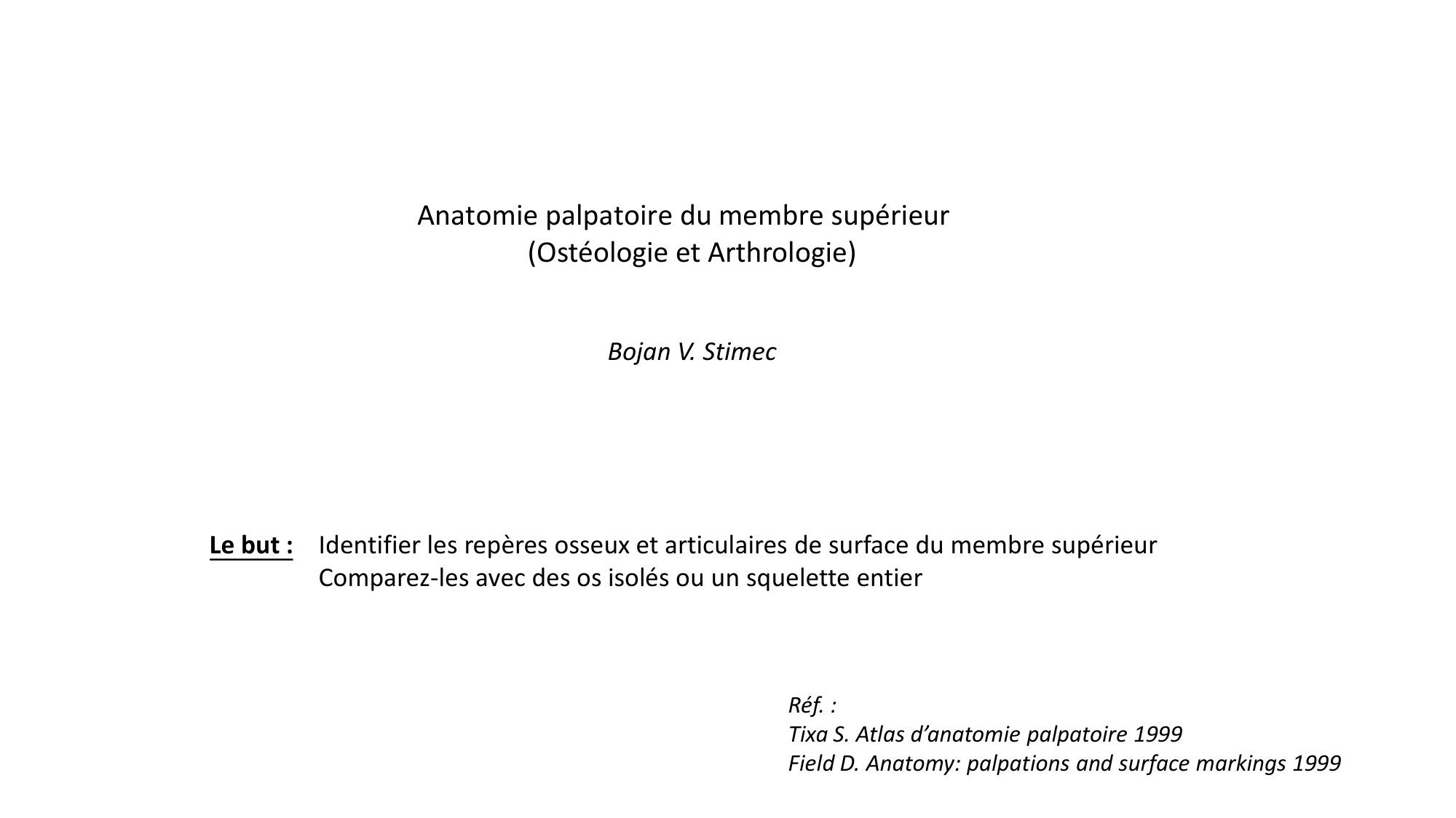 Anatomie palpatoire membre sup page 1