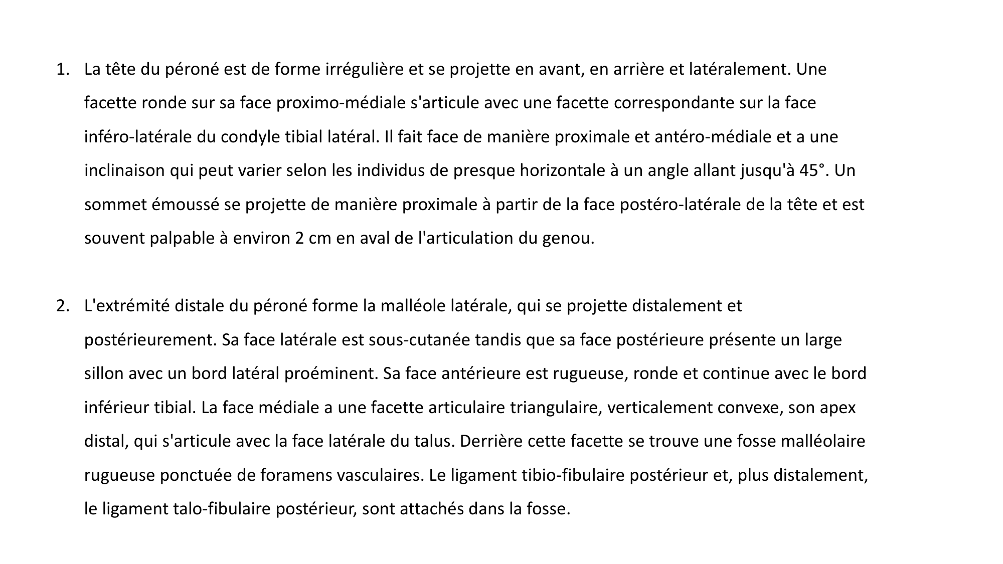 Repérage de la latéralité de la fibula page 4