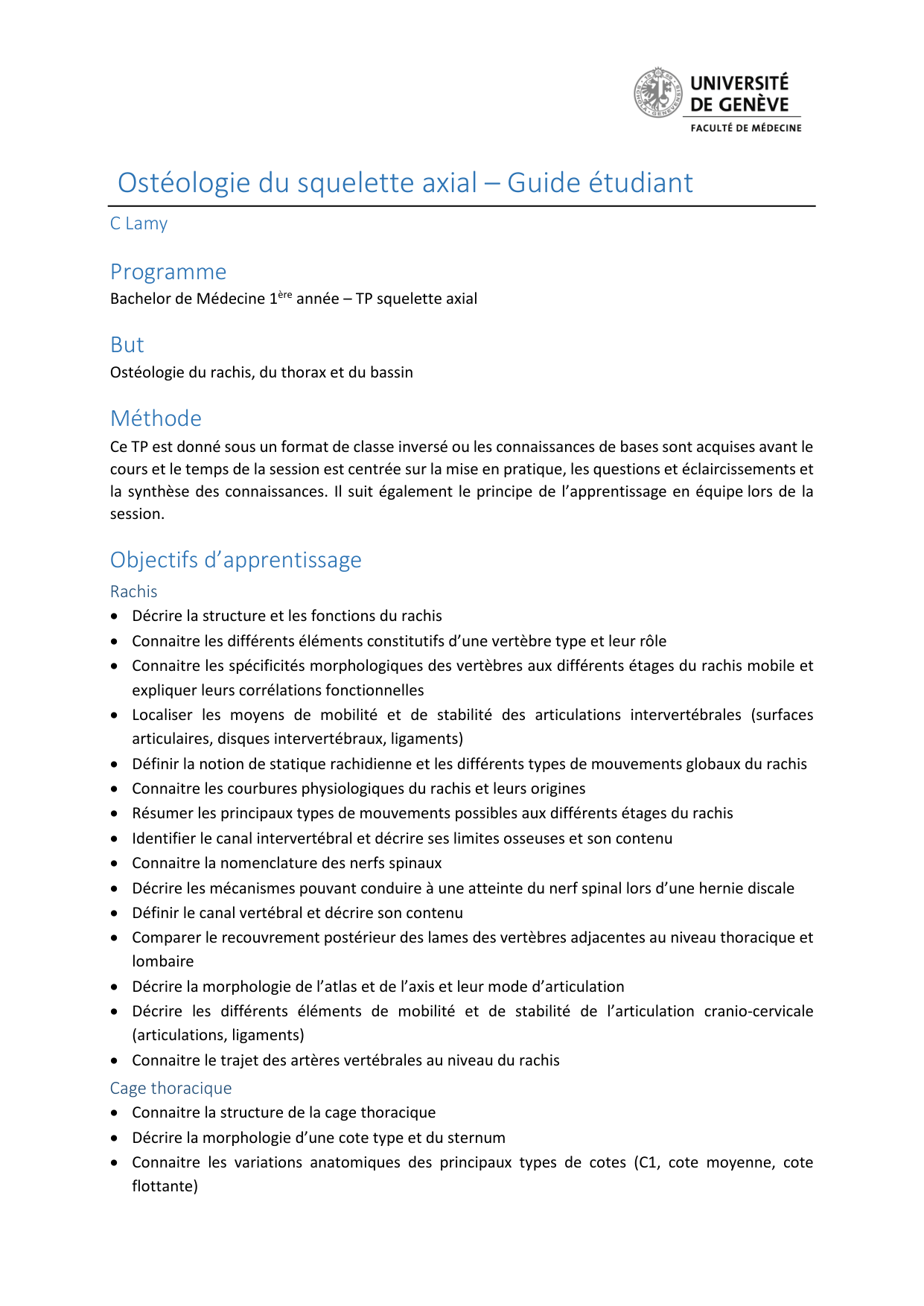 TP osteologie squelette axial Guide Etudiant 2025 page 1