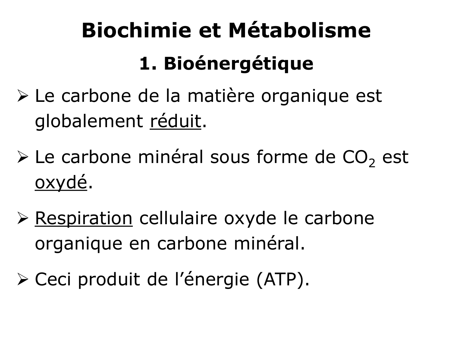 Introduction à la biochimie et au métabolisme page 25